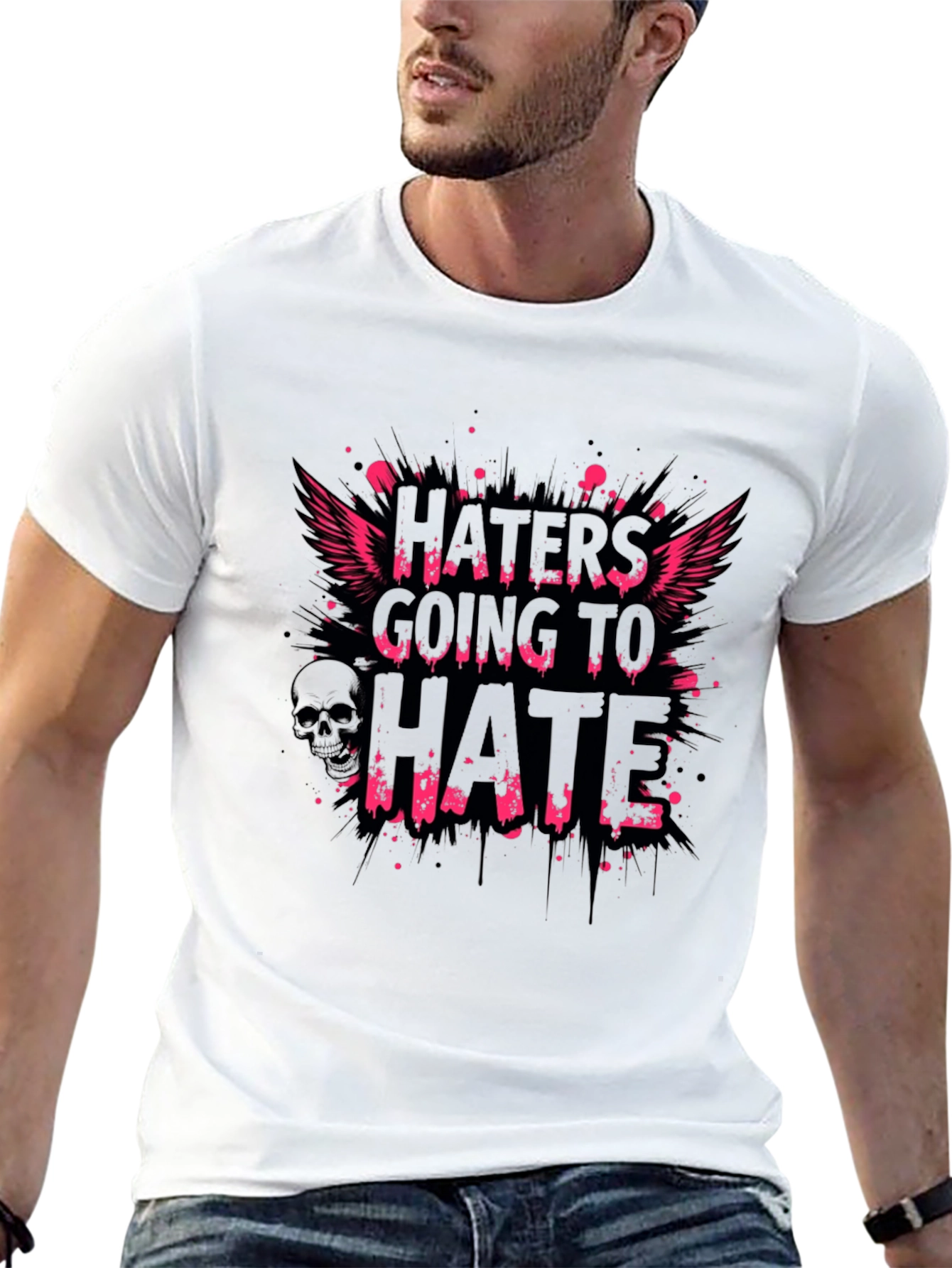 Haters Going To Hate Graphic Tee - Black