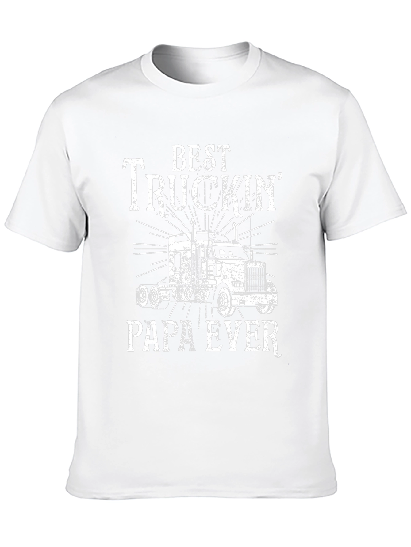 Best Truckin Papa Ever Black T-Shirt
