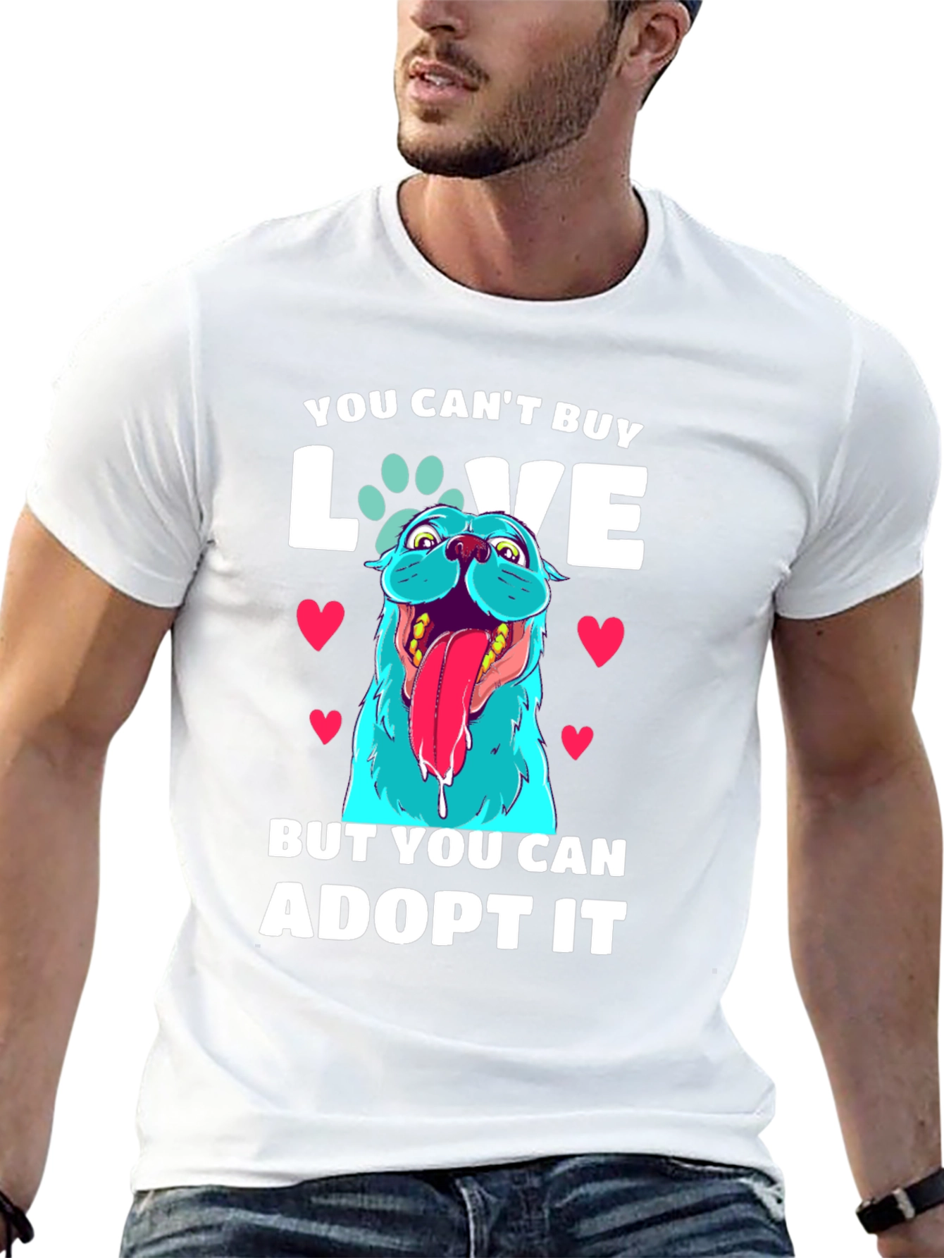 Adopt Dont Shop - Dog Graphic T-Shirt