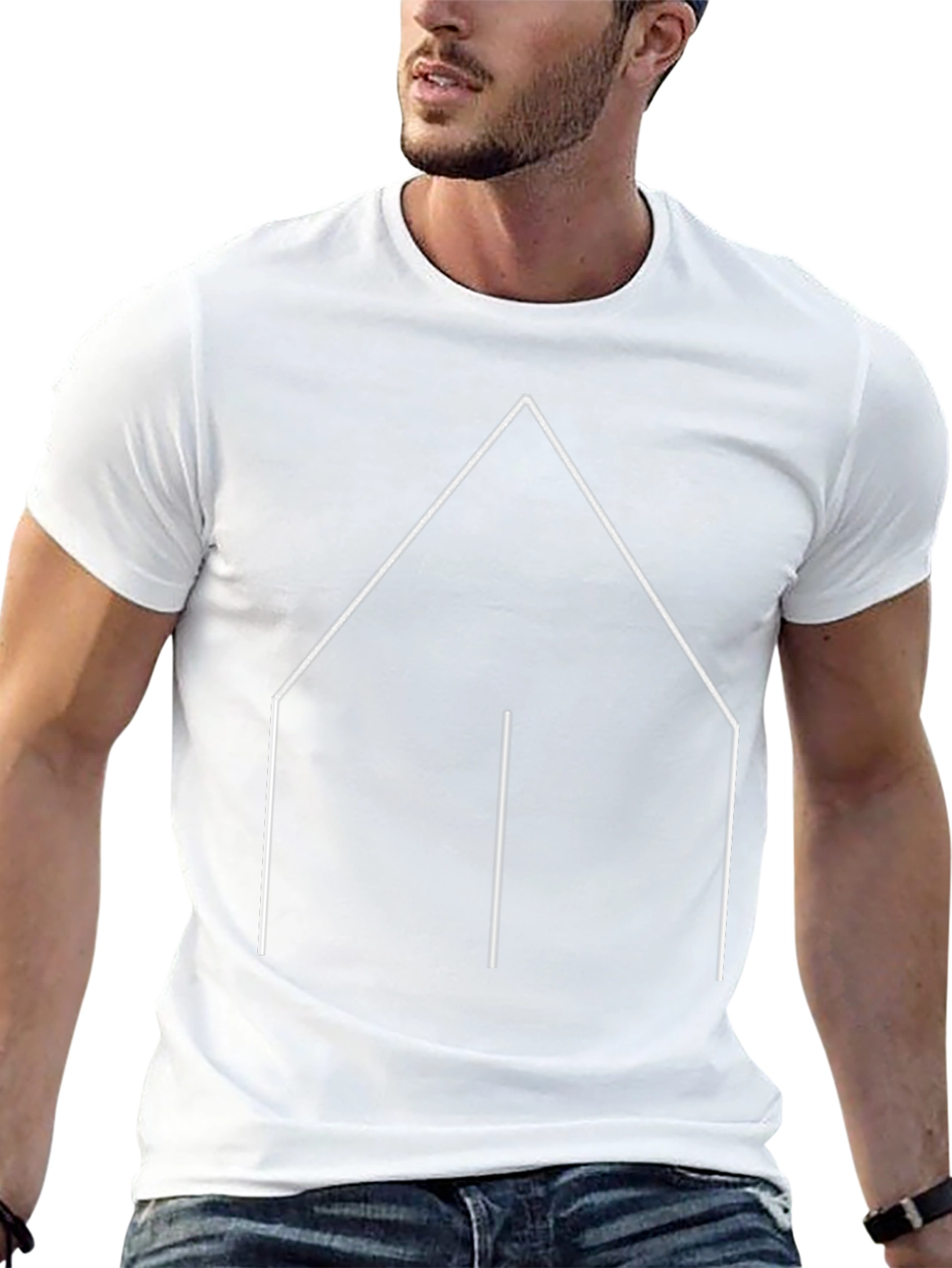 Minimalist Geometric House T-Shirt