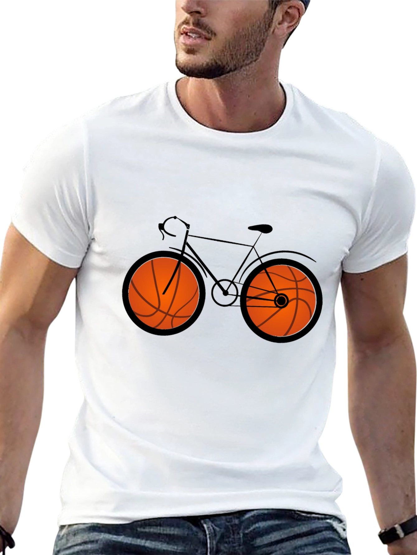 Basketball Bicycle Graphic Tee