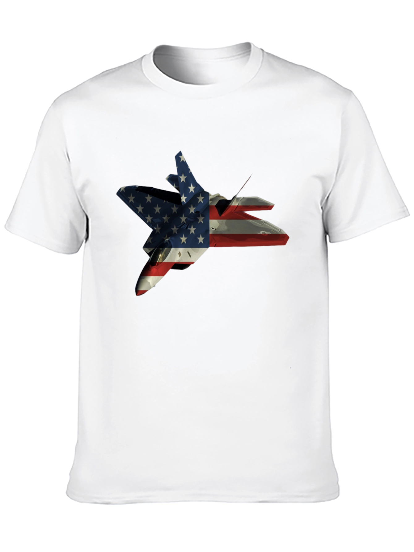 American Flag Fighter Jet Graphic T-Shirt