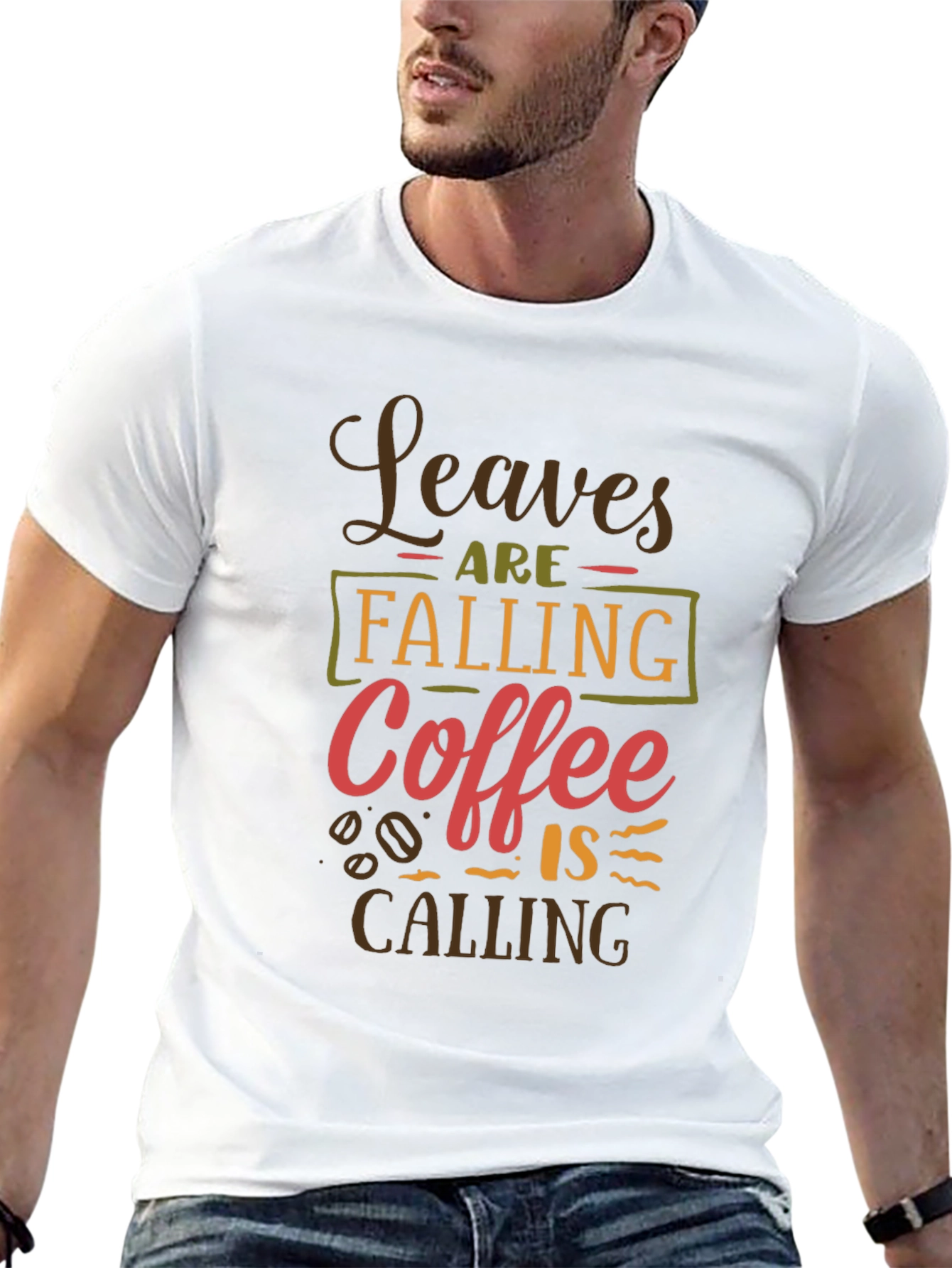 Leaves Falling Coffee Calling T-Shirt