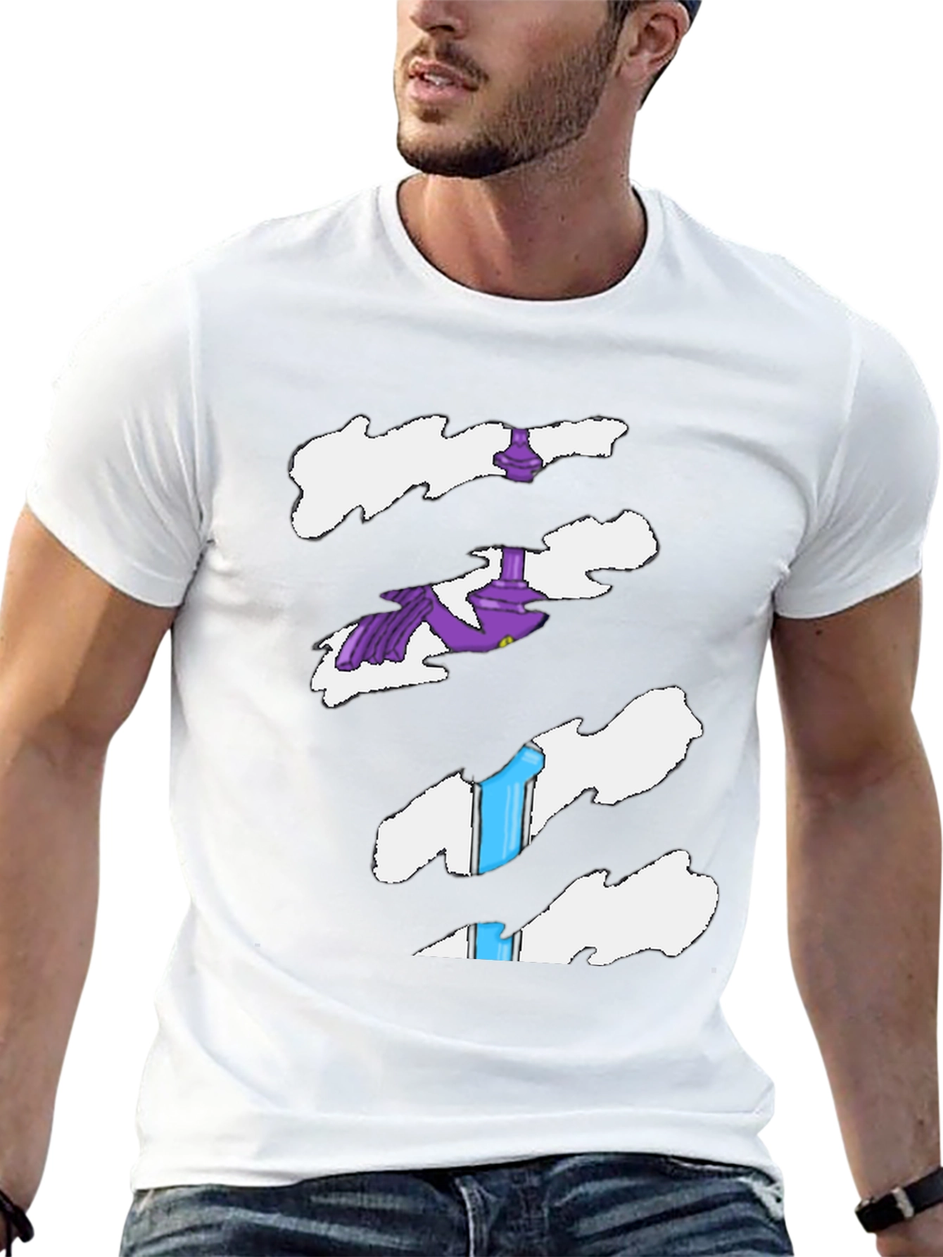 Torn Tee Illusion: Funny Costume Shirt