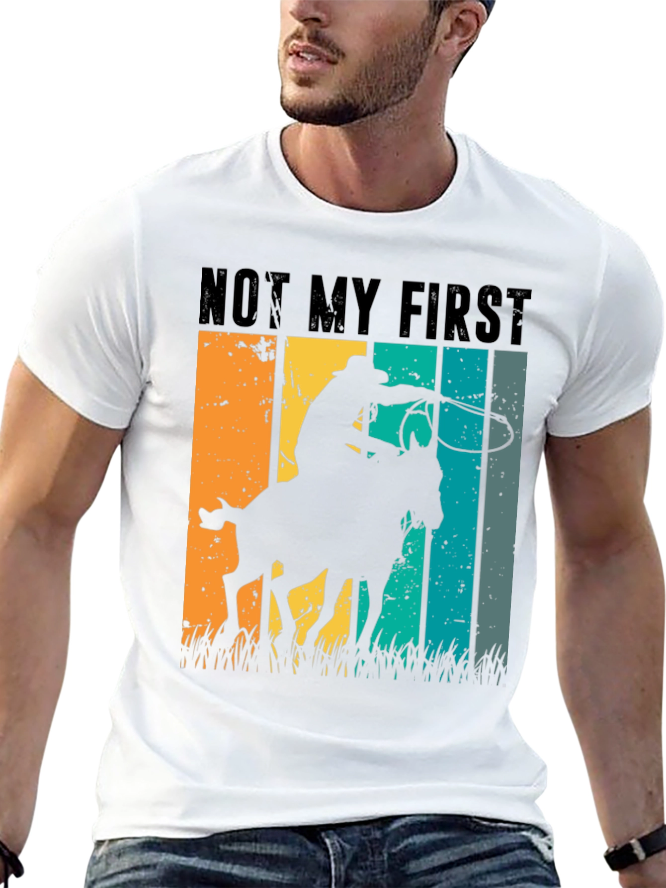 Cowboy Horse Riding T-Shirt - Retro Style