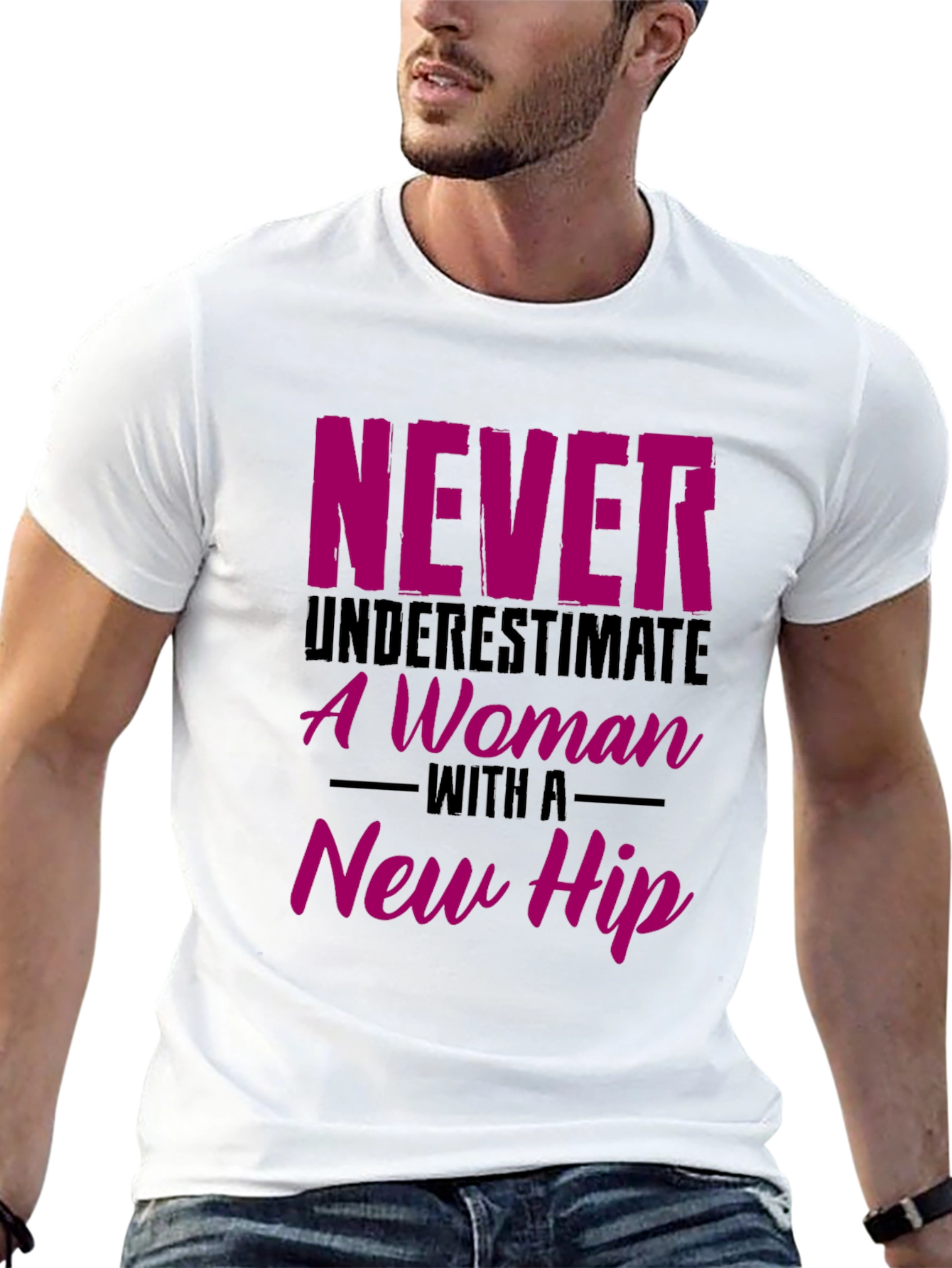 Never Underestimate Woman New Hip T-Shirt