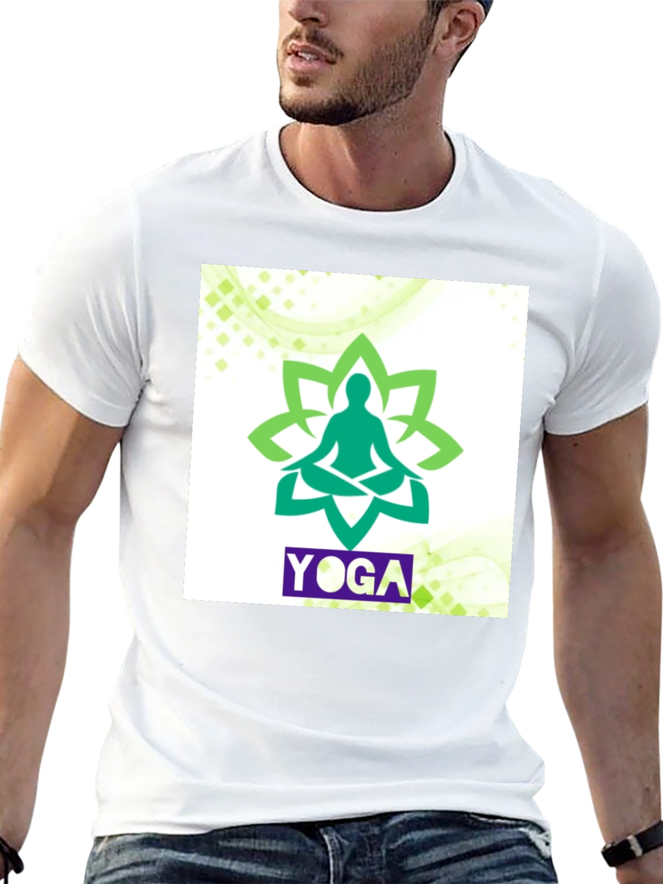 Yoga Lotus Graphic T-Shirt - Black