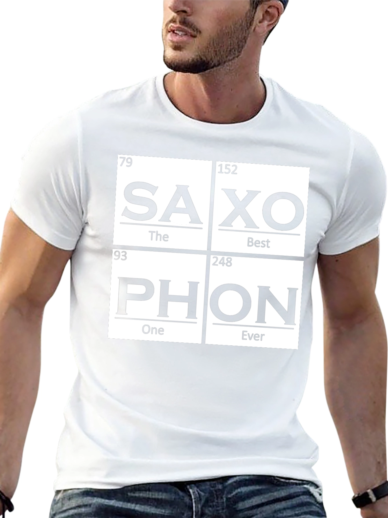 Saxophone Periodic Table Inspired T-Shirt