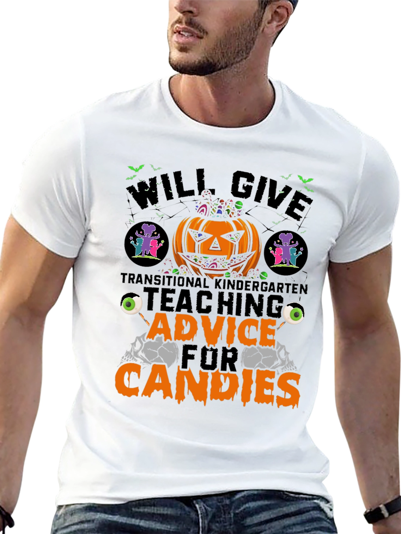 Halloween Teacher T-Shirt: Teaching Advice for Candies