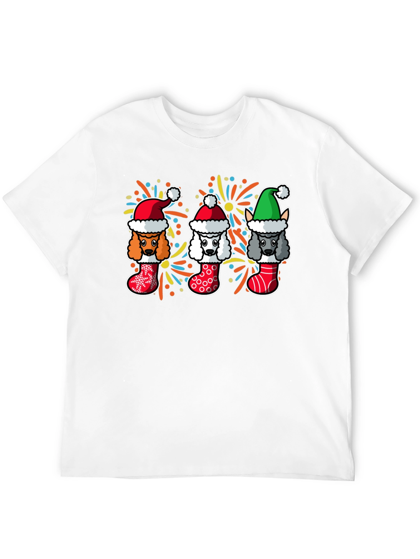 Festive Poodle Christmas T-Shirt