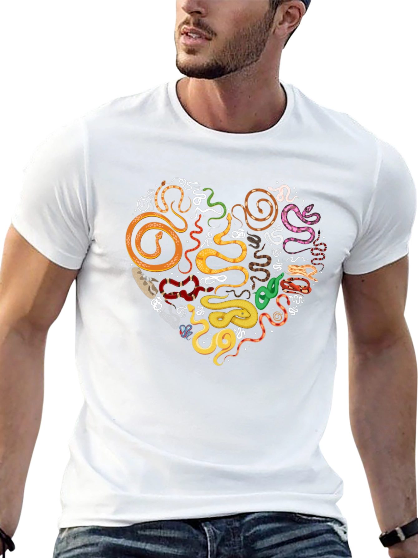 Snakes Heart T-Shirt - Reptile Lover Tee