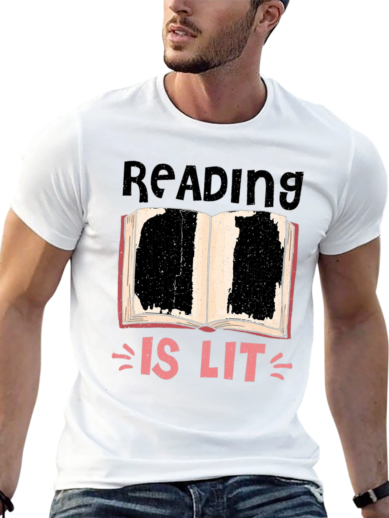 Reading Is Lit Graphic T-Shirt - Book Lover Tee
