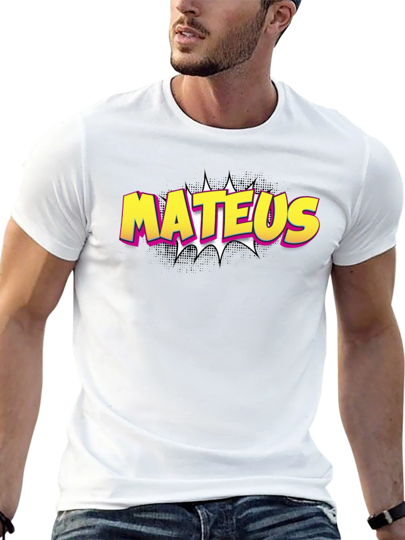 Mateus Comic Style Black T-Shirt