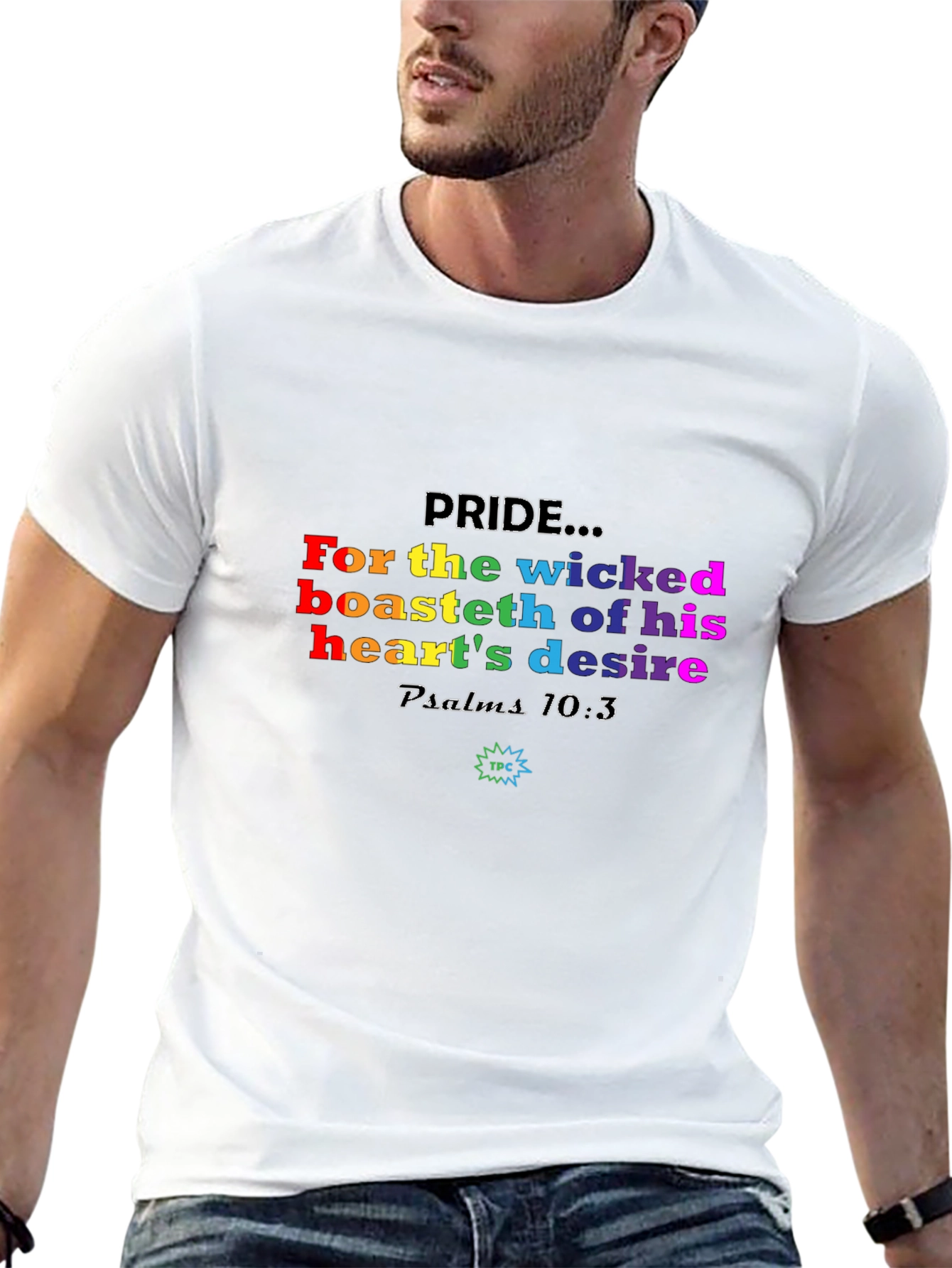 Pride Rainbow Text T-Shirt - For the Wicked