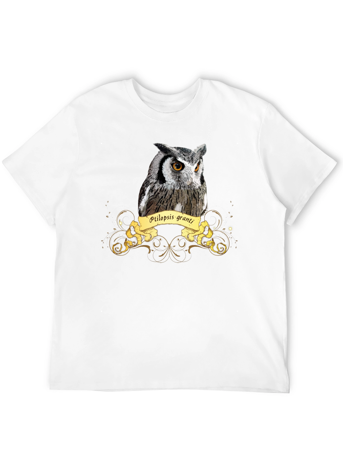 Owl Print Black T-Shirt