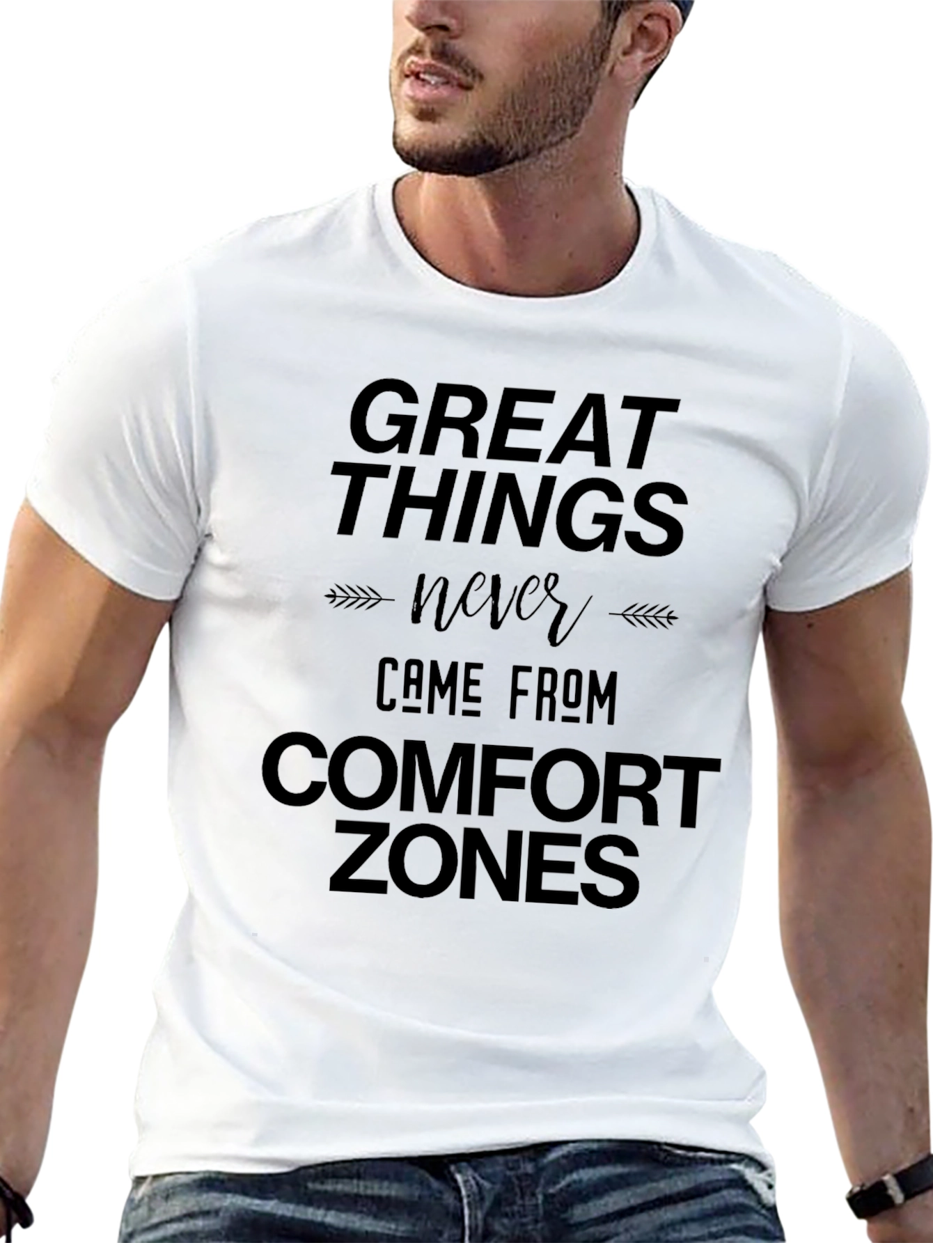 Motivational Graphic Tee - Comfort Zone Quote