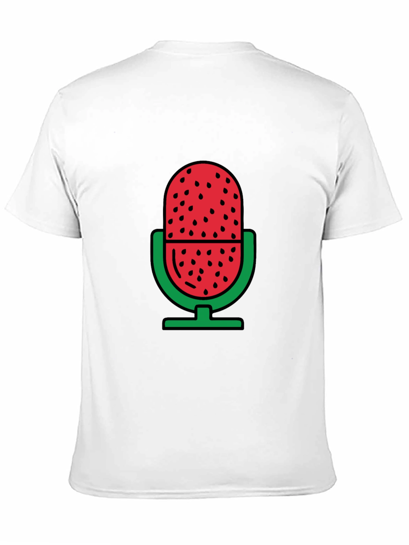 Watermelon Microphone Graphic Tee - Black