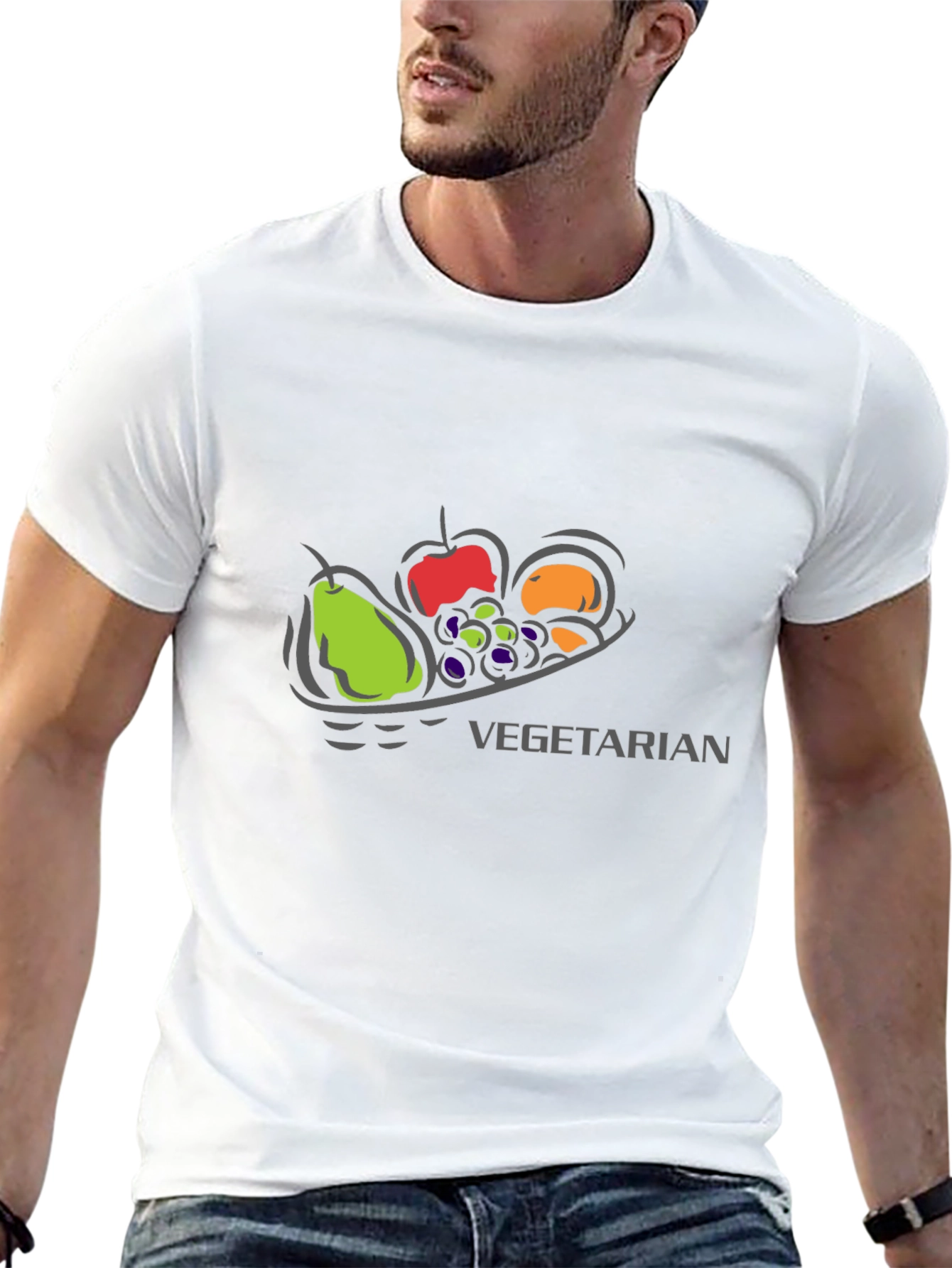 Vegetarian Fruit T-Shirt - Black