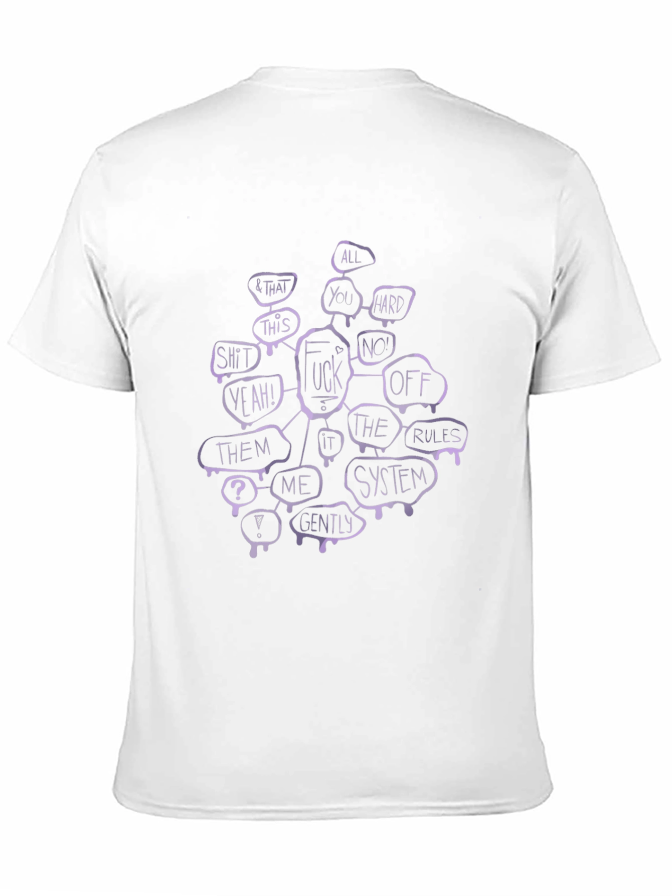 Edgy Graphic T-Shirt - Fuck the System