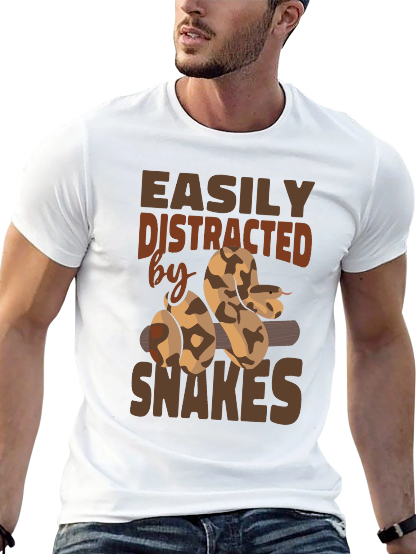 Easily Distracted by Snakes Graphic T-Shirt