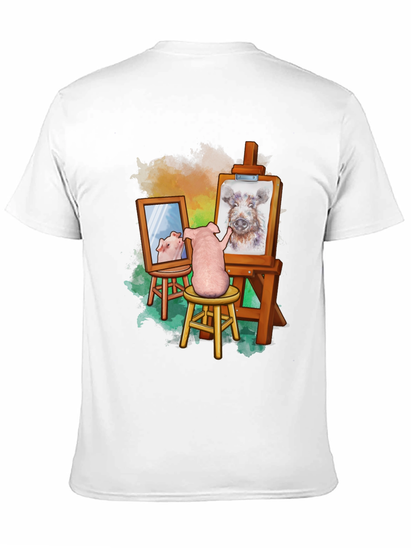 Funny Pig Artist T-Shirt