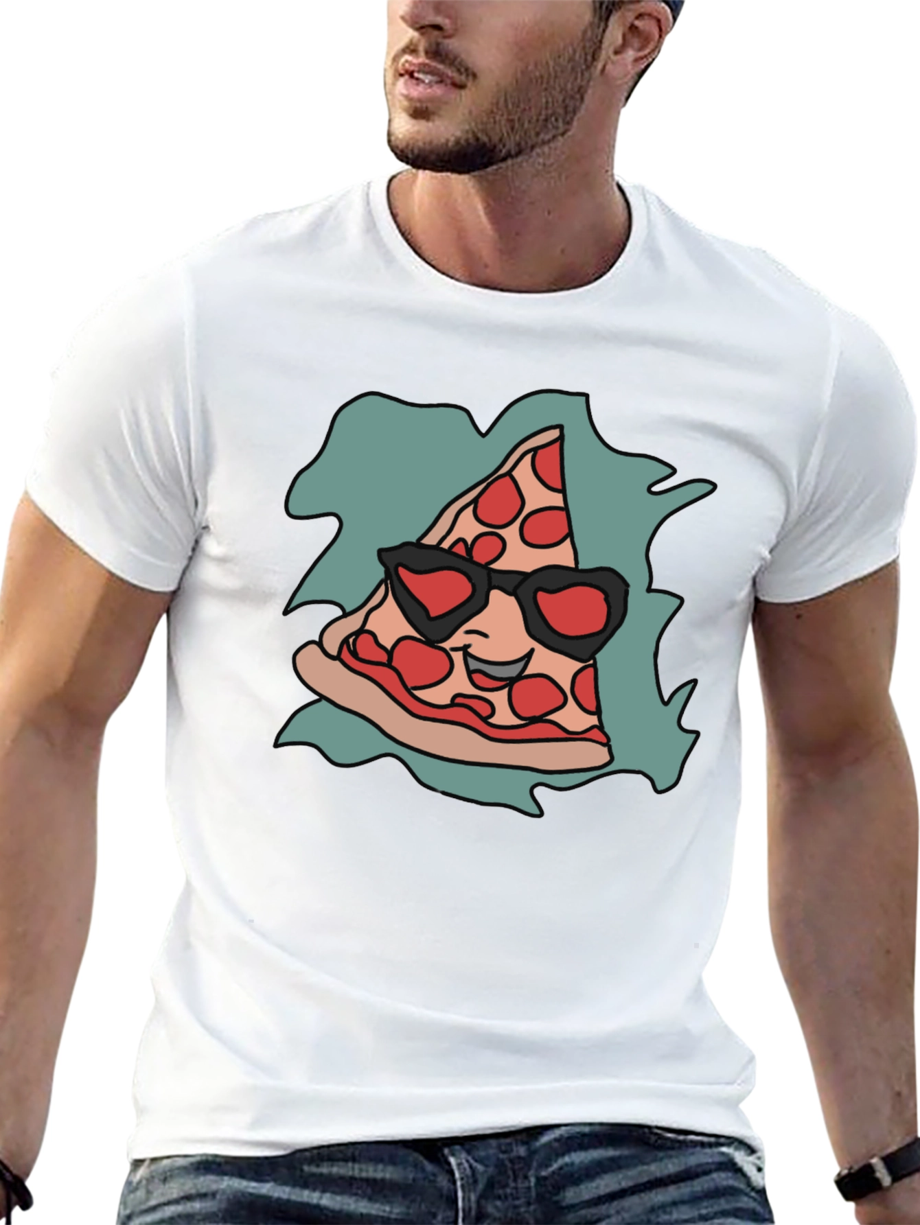 Cool Pizza Slice Graphic T-Shirt