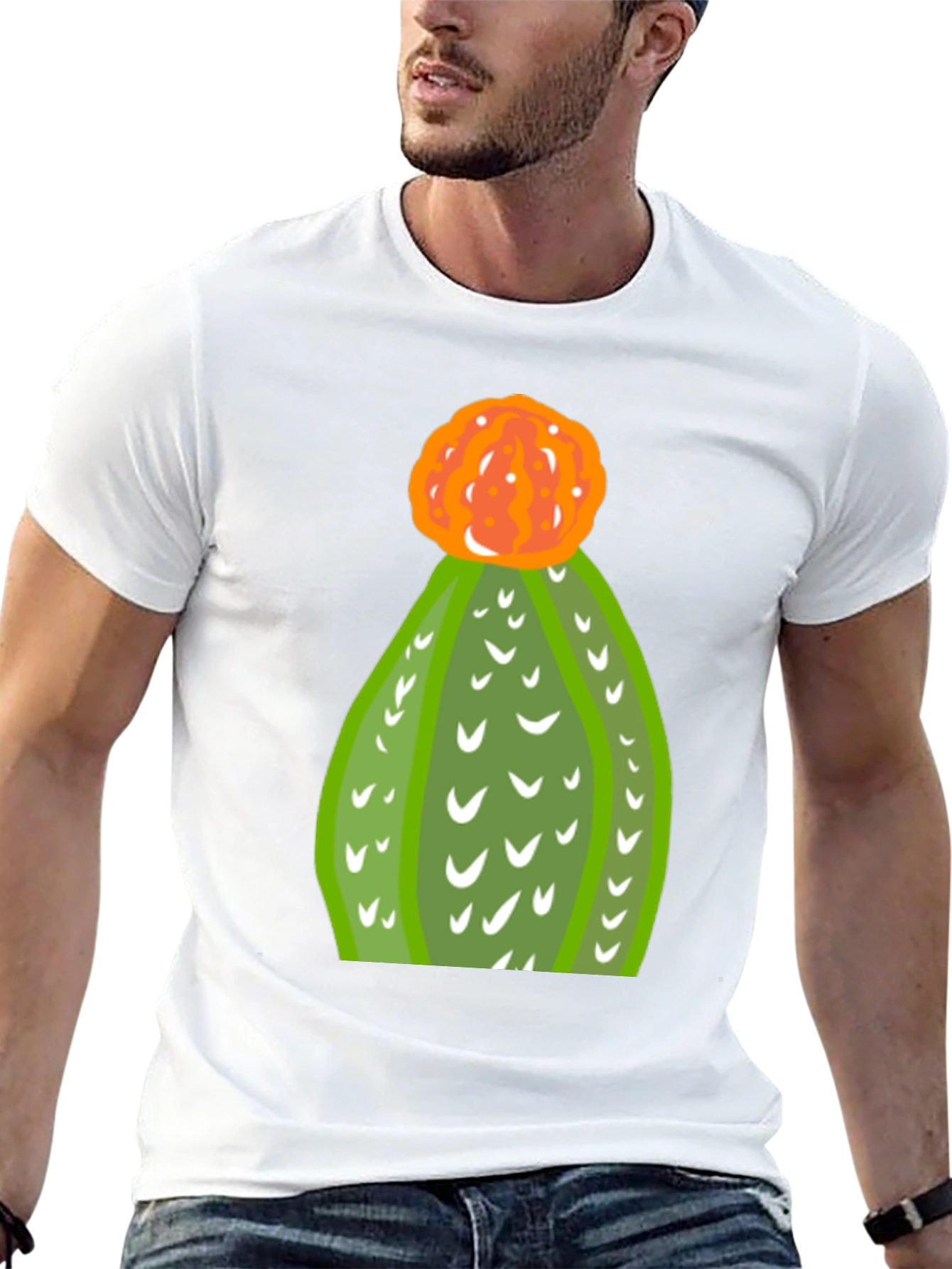 Cactus Graphic Tee - Trendy Desert Plant Shirt