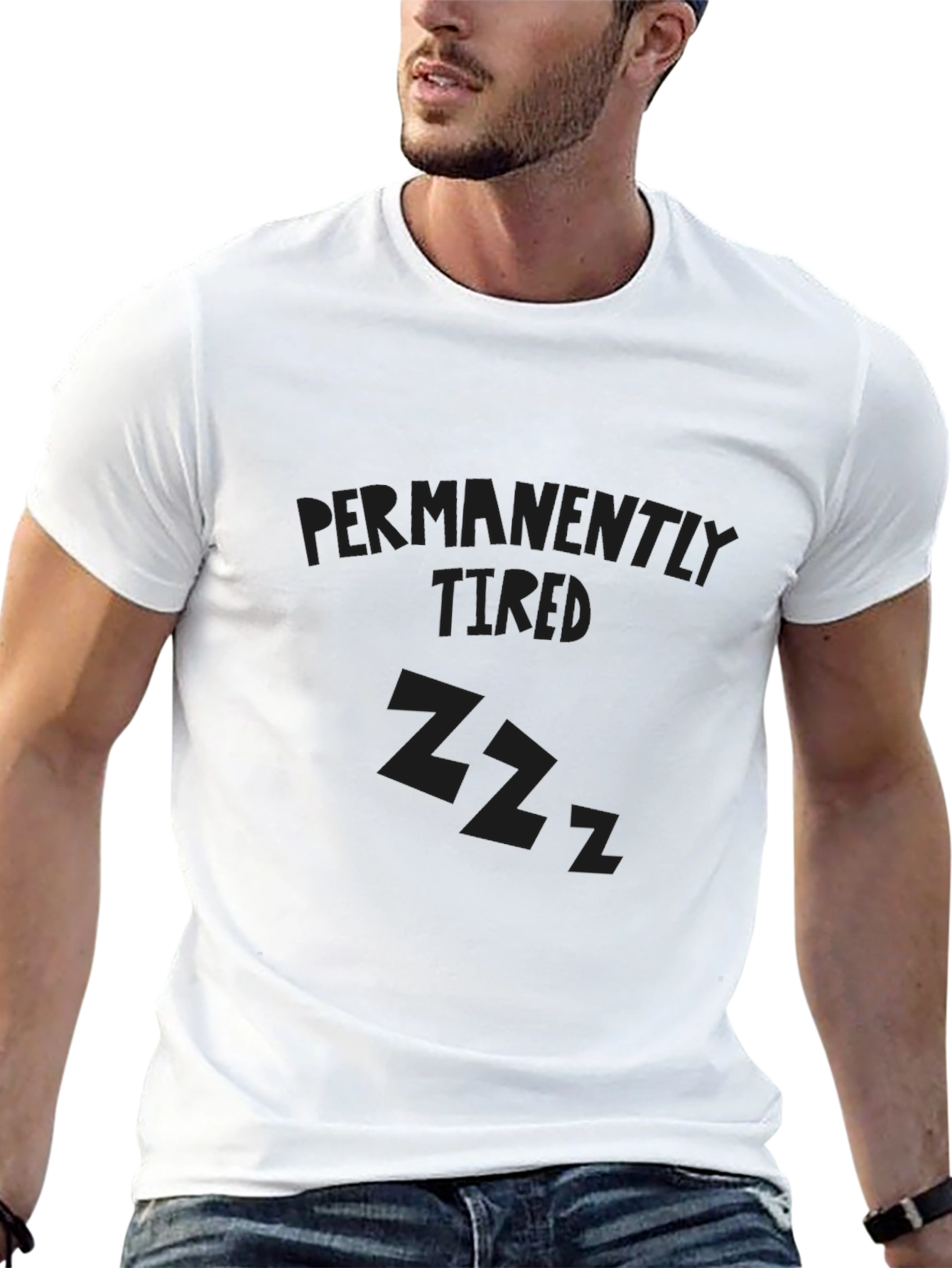 Permanently Tired Black Graphic Tee