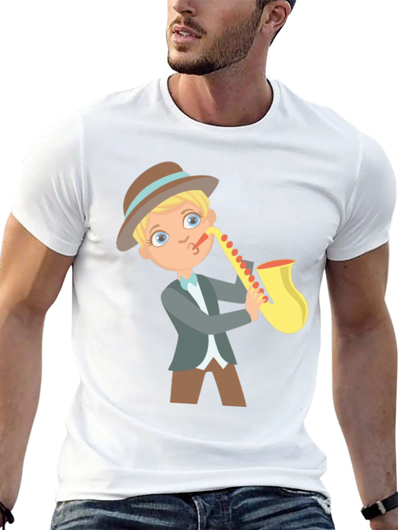 Saxophone Player Graphic T-Shirt