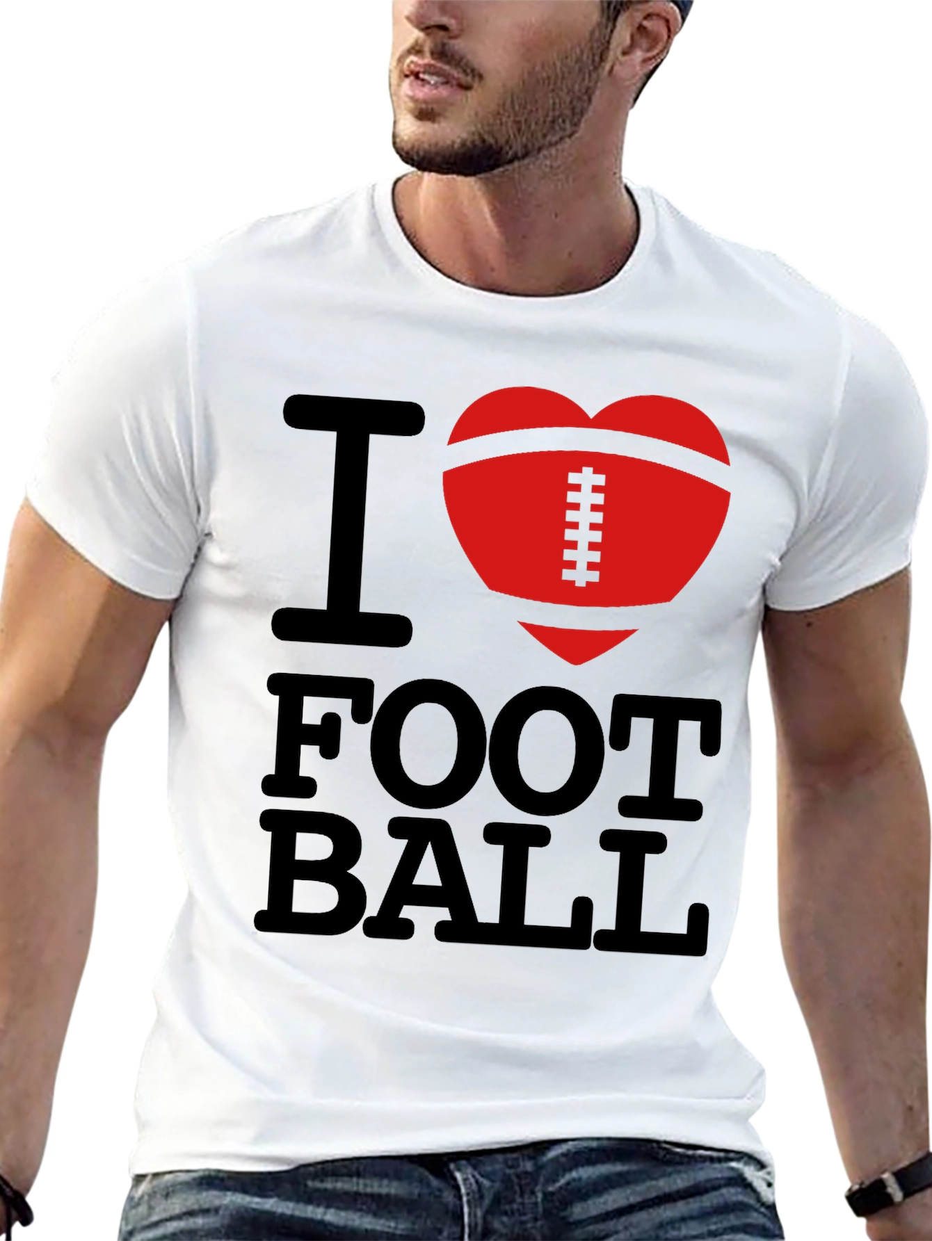 I Heart Football Graphic T-Shirt