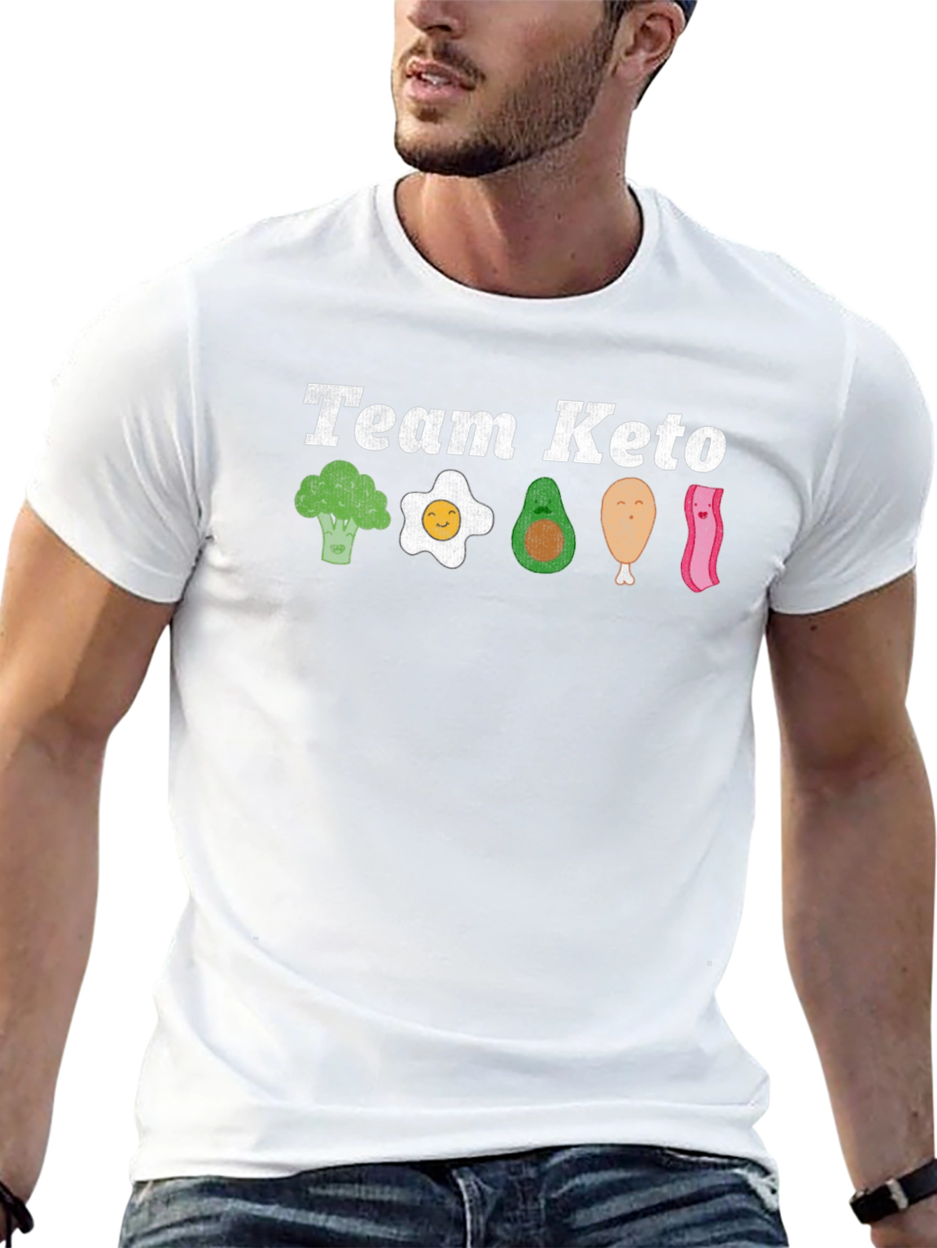Team Keto T-Shirt - Broccoli Egg Avocado & Bacon
