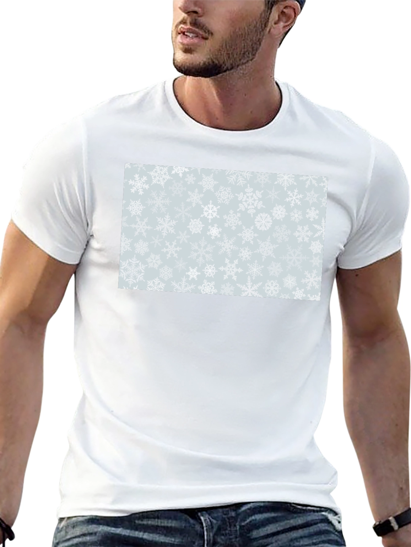 Snowflake Pattern T-Shirt