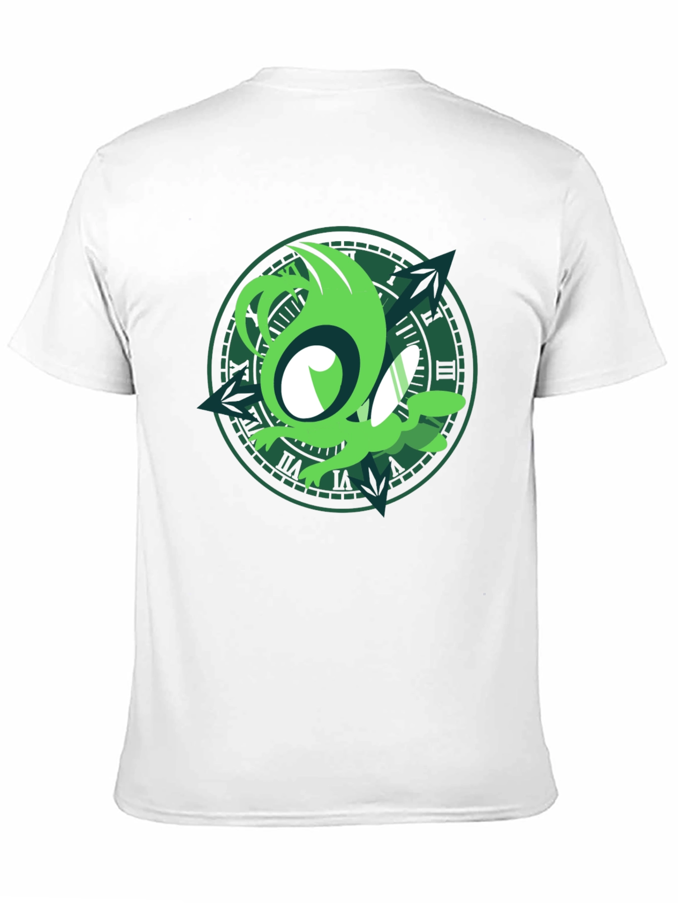 Green Sprite Graphic Black T-Shirt