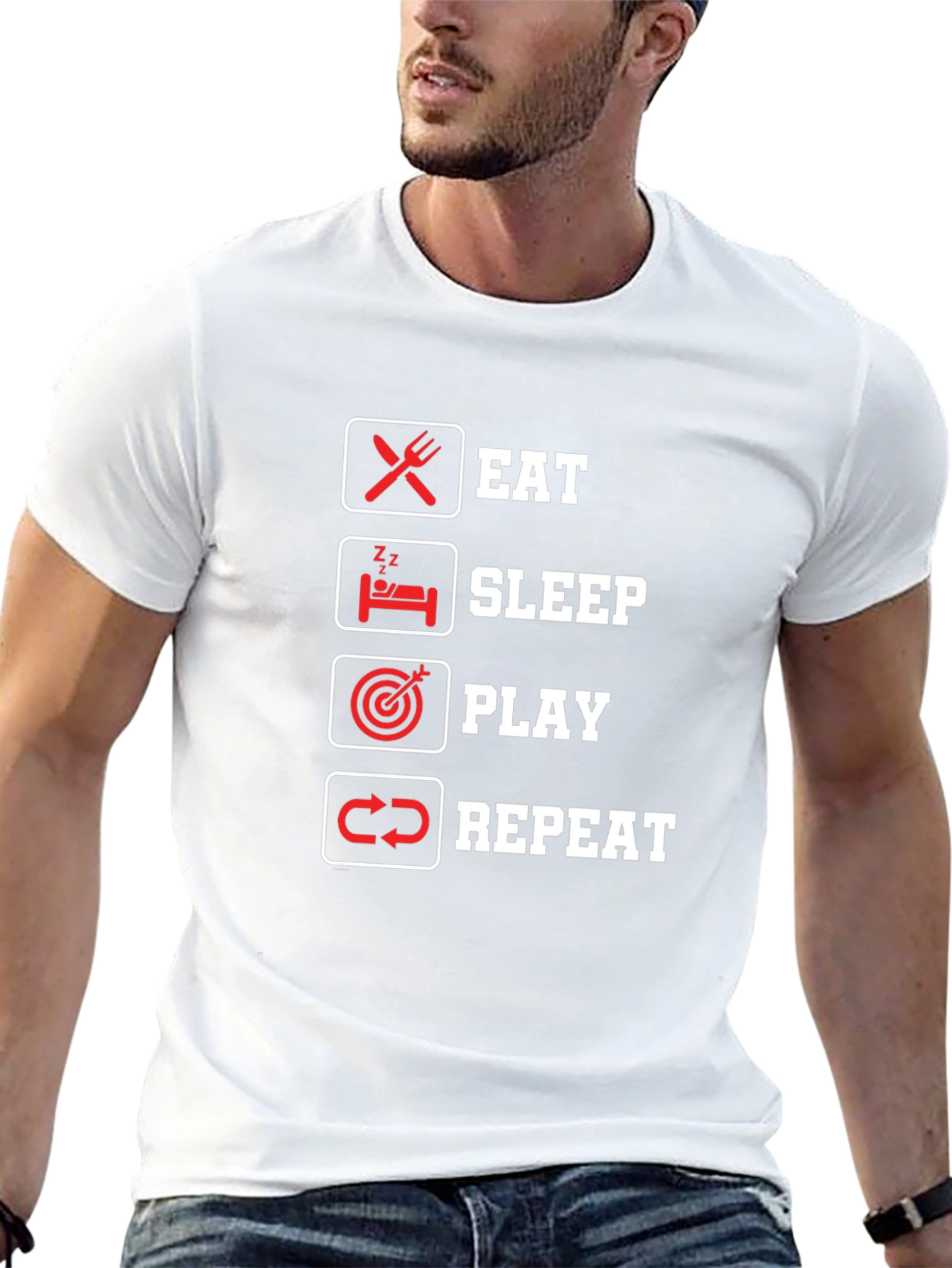 Eat Sleep Play Repeat T-Shirt - Gamer Lifestyle