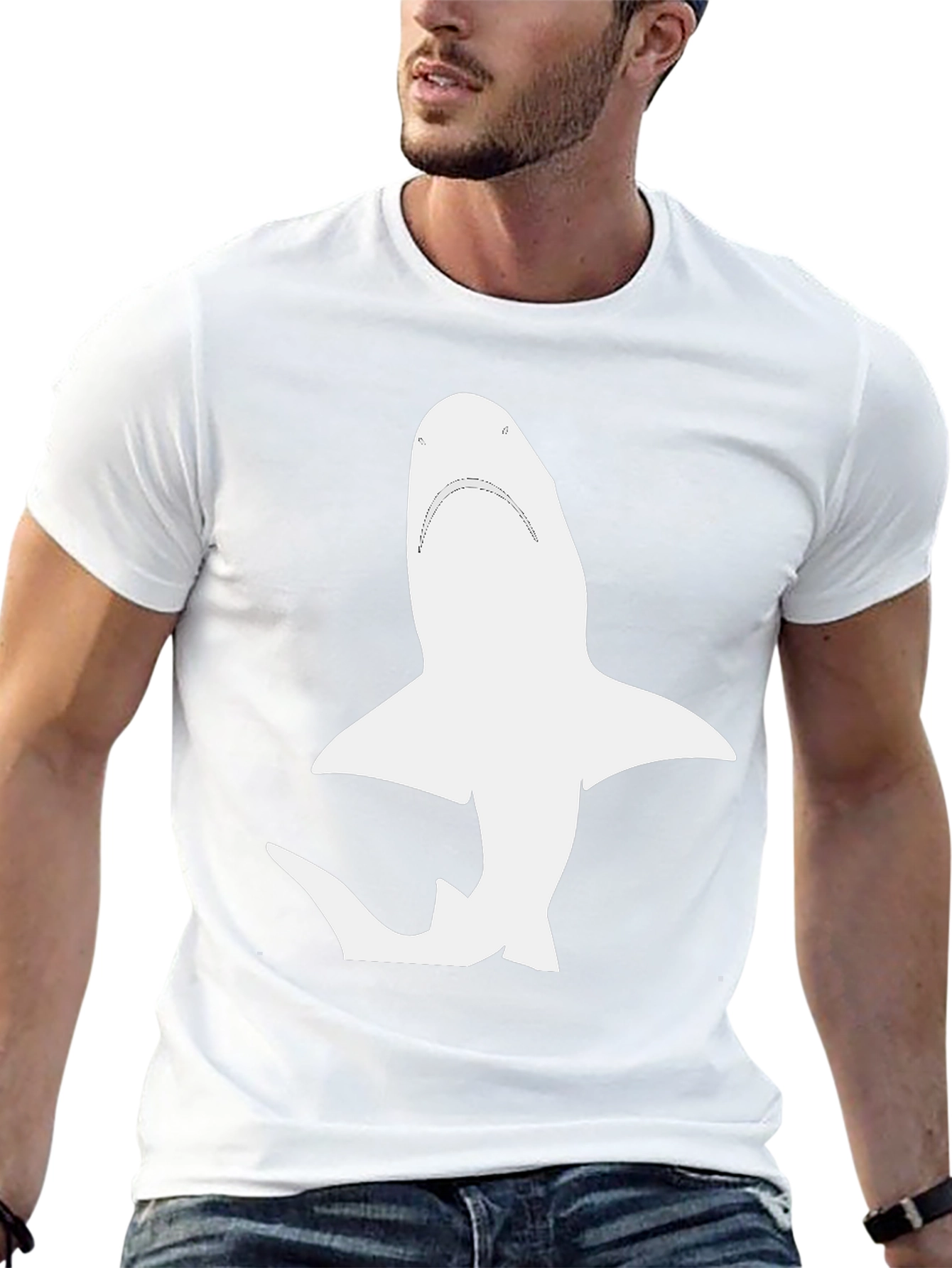 Shark Graphic Black T-Shirt - Mens Casual Wear