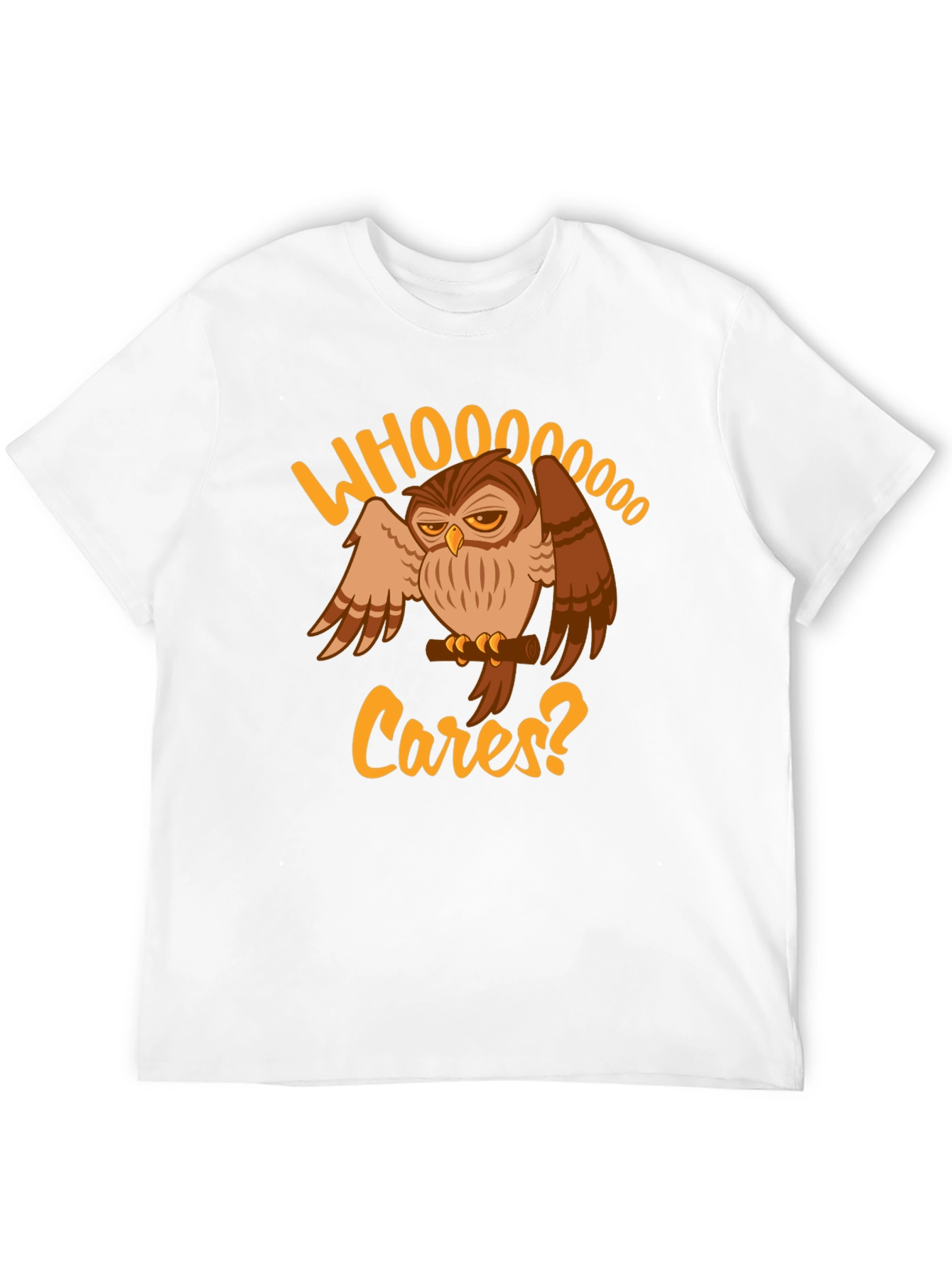 Whoooo Cares? Owl Graphic T-Shirt - Black