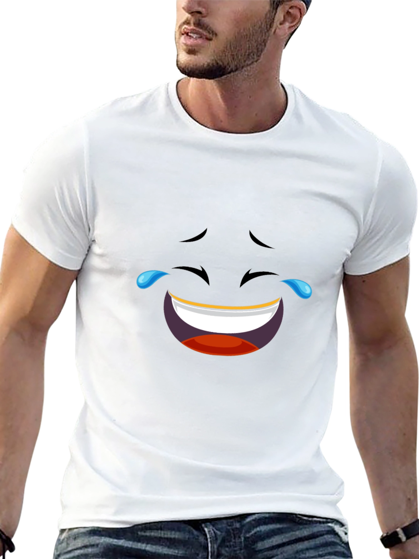 Laughing Emoji Black T-Shirt