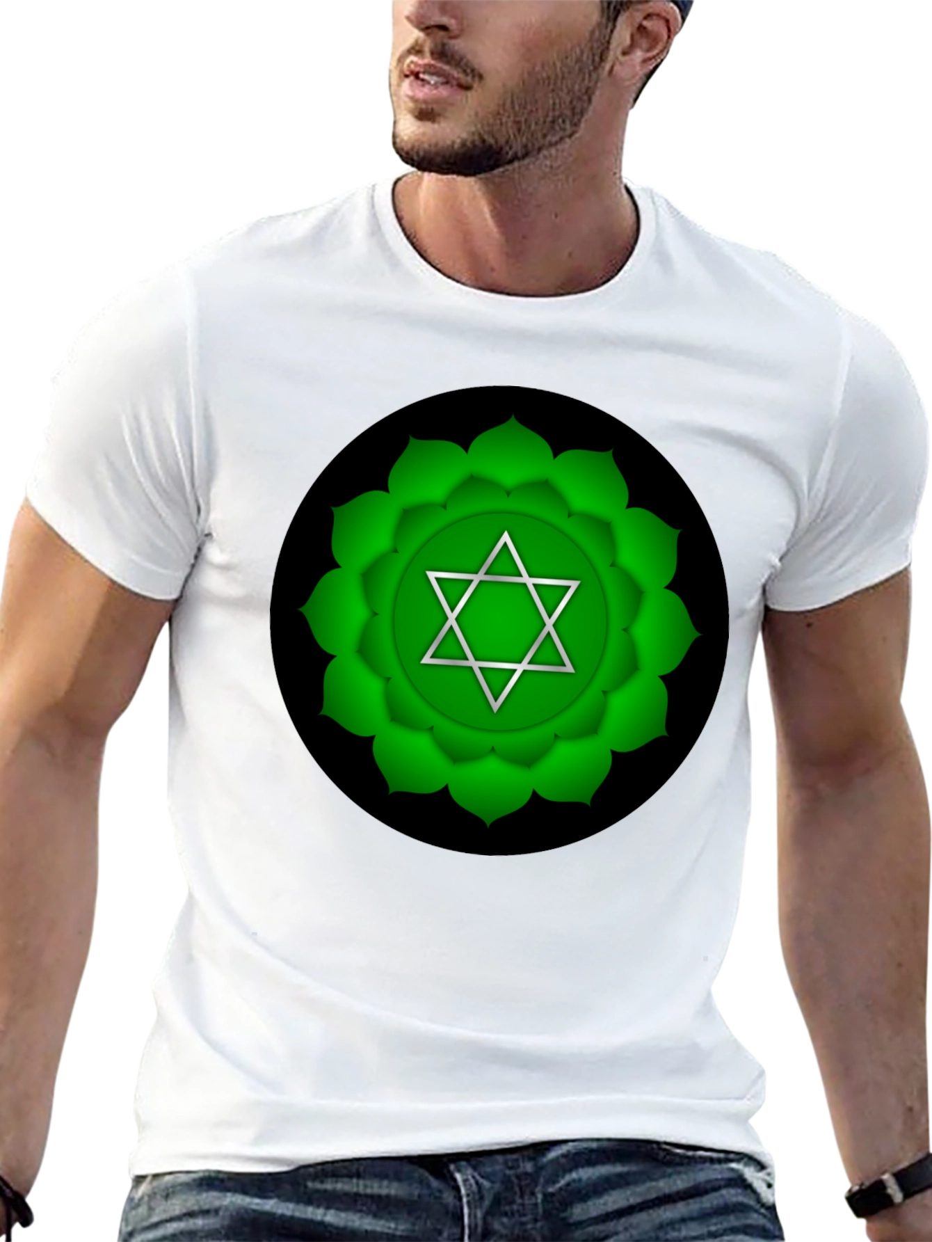 Heart Chakra T-Shirt - Green Spiritual Design