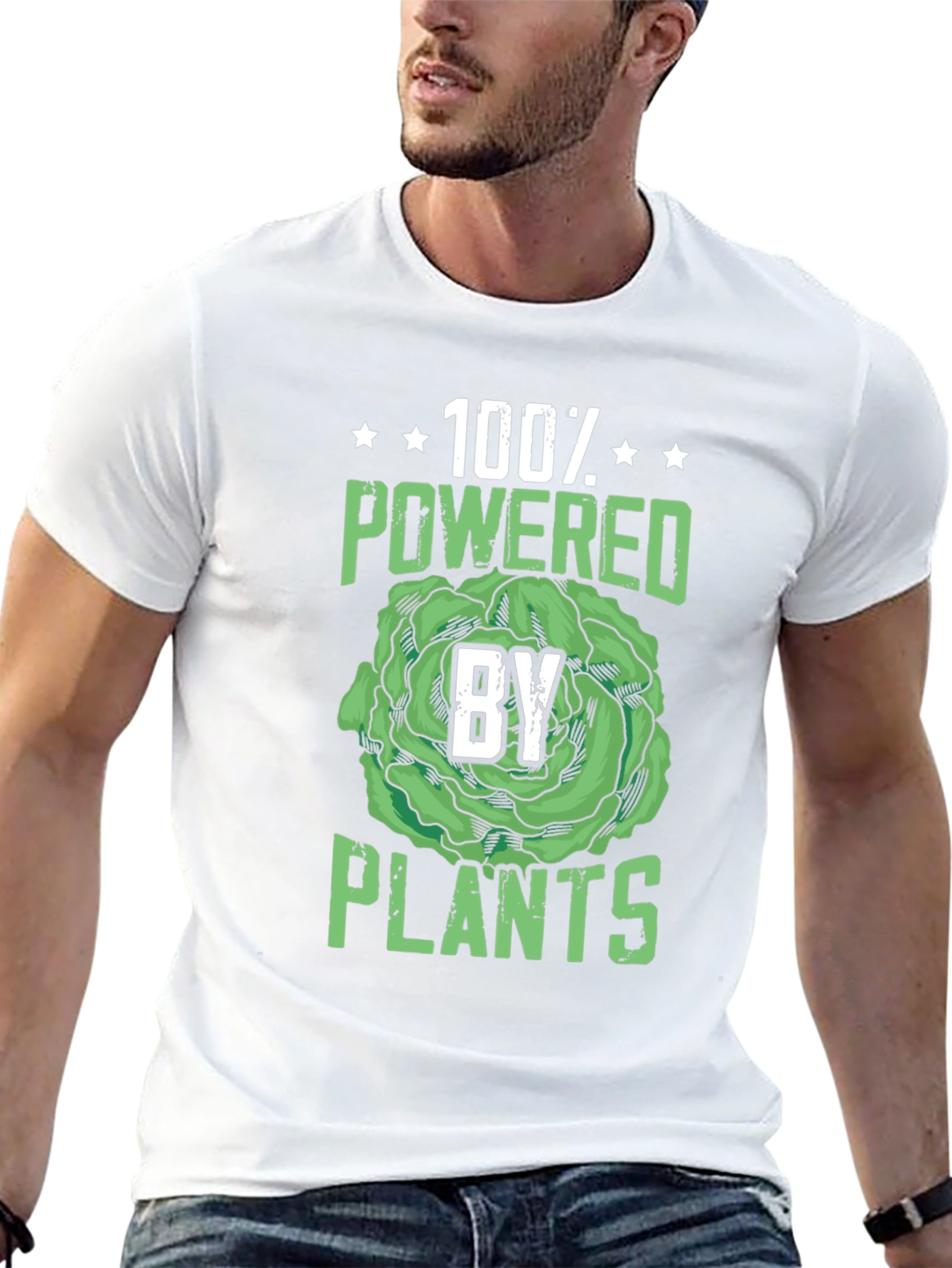 100% Powered By Plants Graphic Tee - Vegan T-Shirt