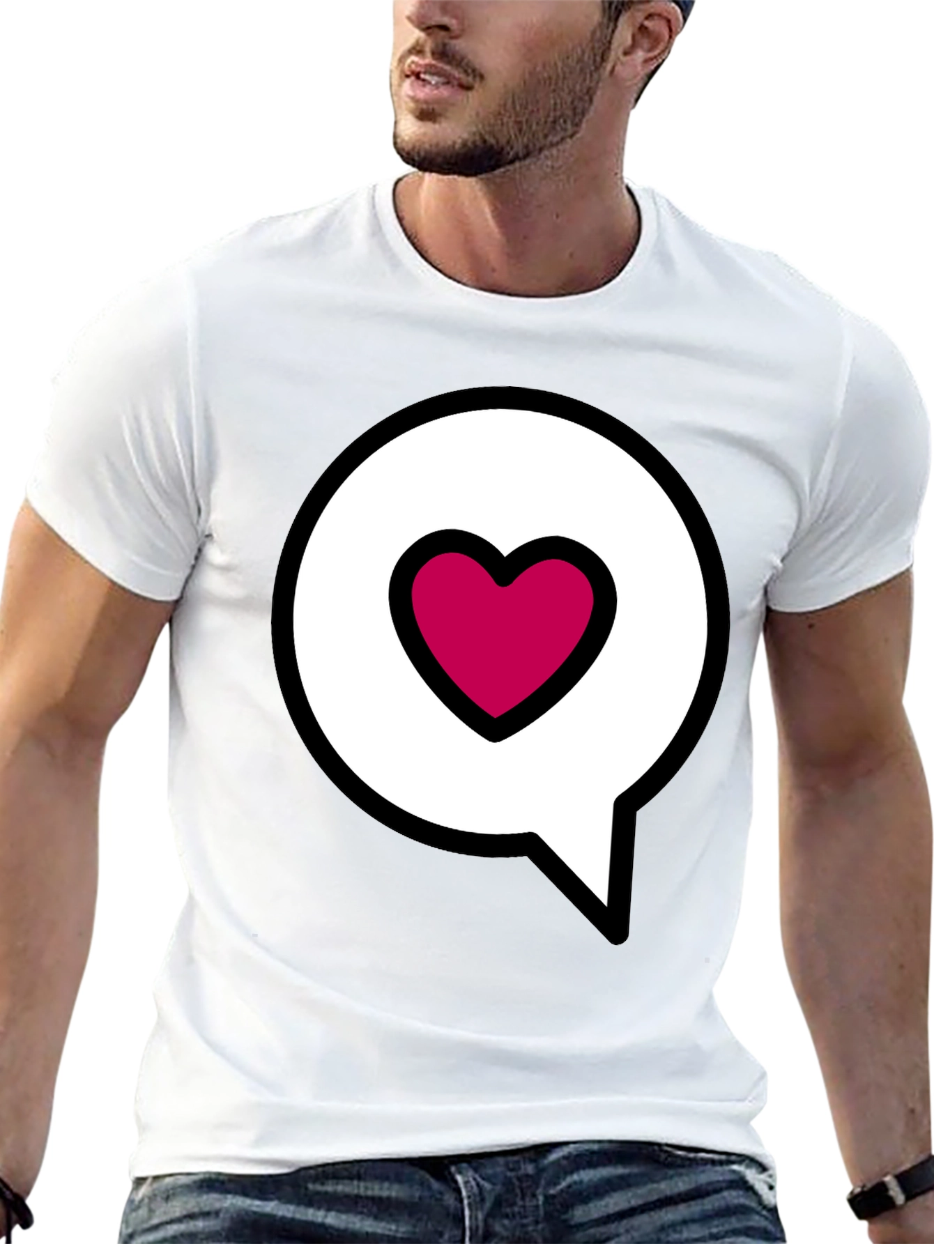 Heart Message Bubble Graphic Tee