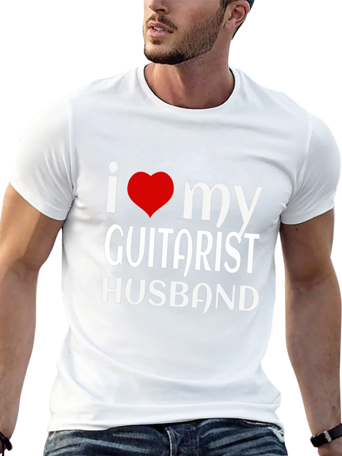 I Love My Guitarist Husband T-Shirt