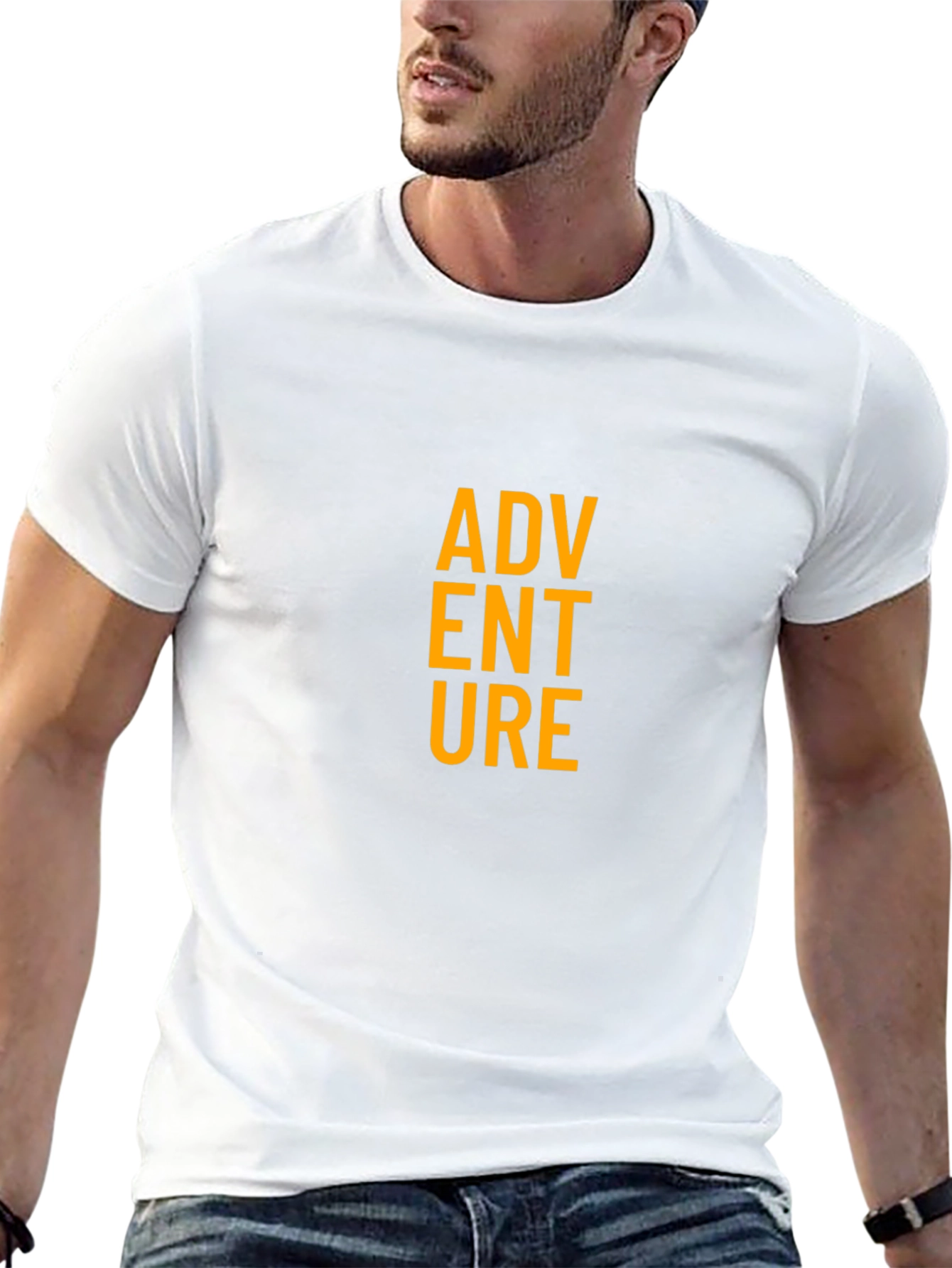 Adventure Graphic Tee - Black Cotton Crew Neck