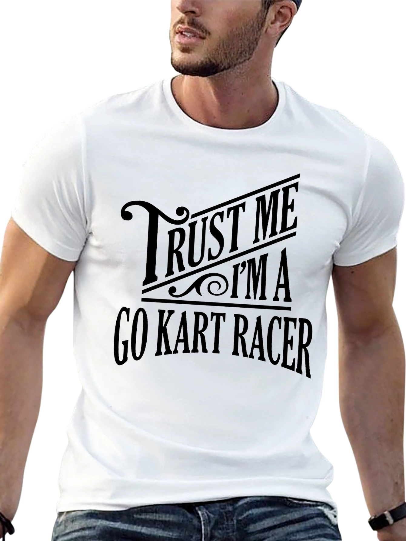 Trust Me Im A Go Kart Racer Black T-Shirt