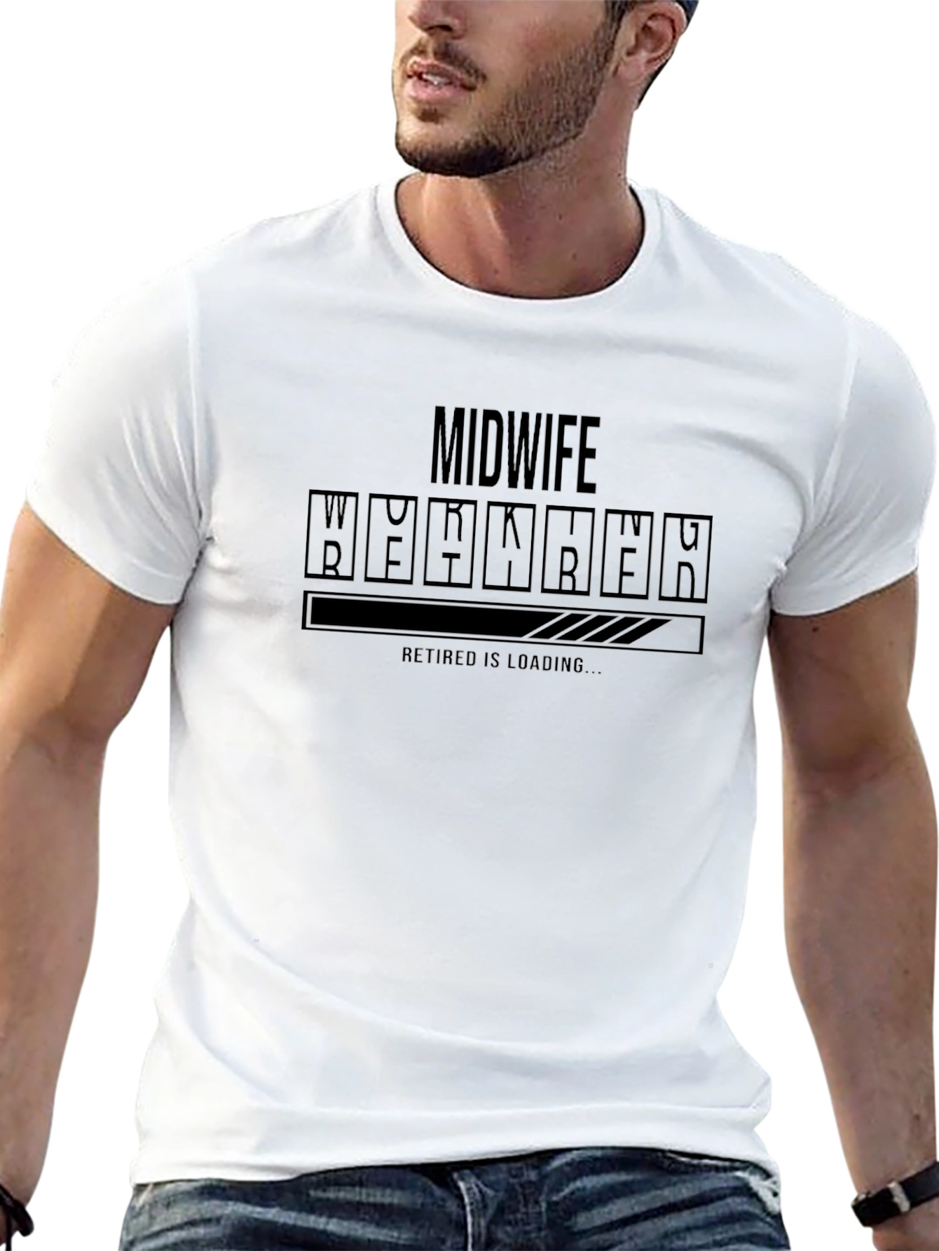 Midwife Retired Loading T-Shirt Funny Retirement Tee