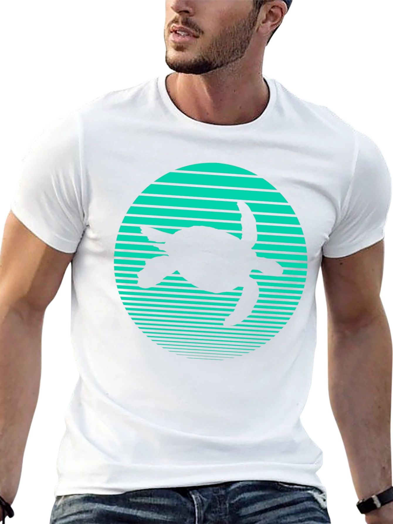 Turtle Silhouette Graphic T-Shirt