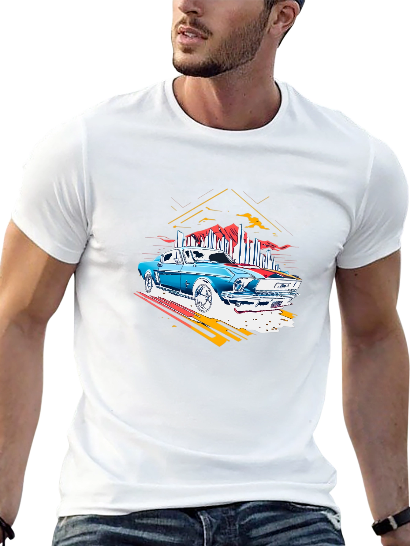 Classic Car Graphic Tee - Retro Style