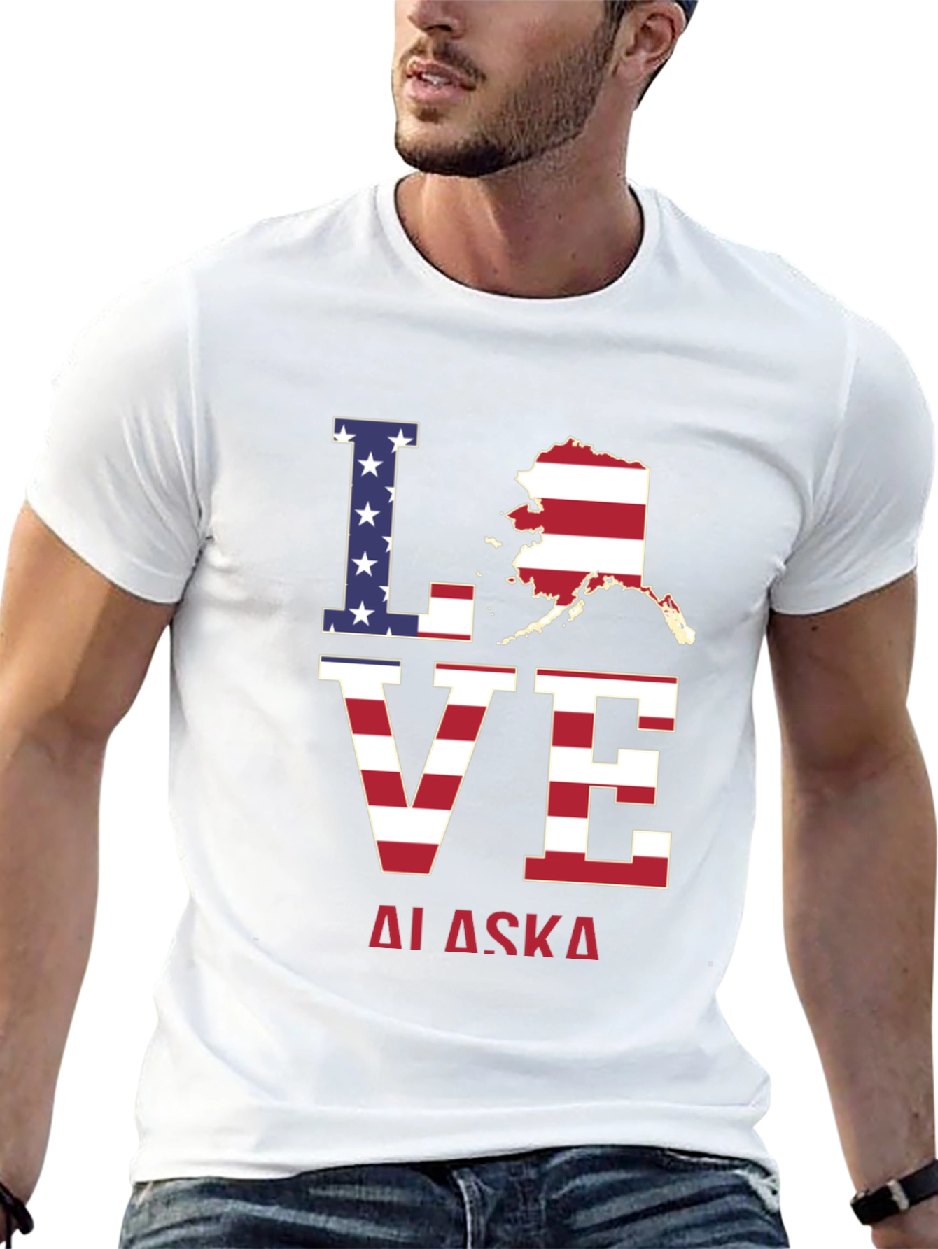 Love Alaska Patriotic T-Shirt