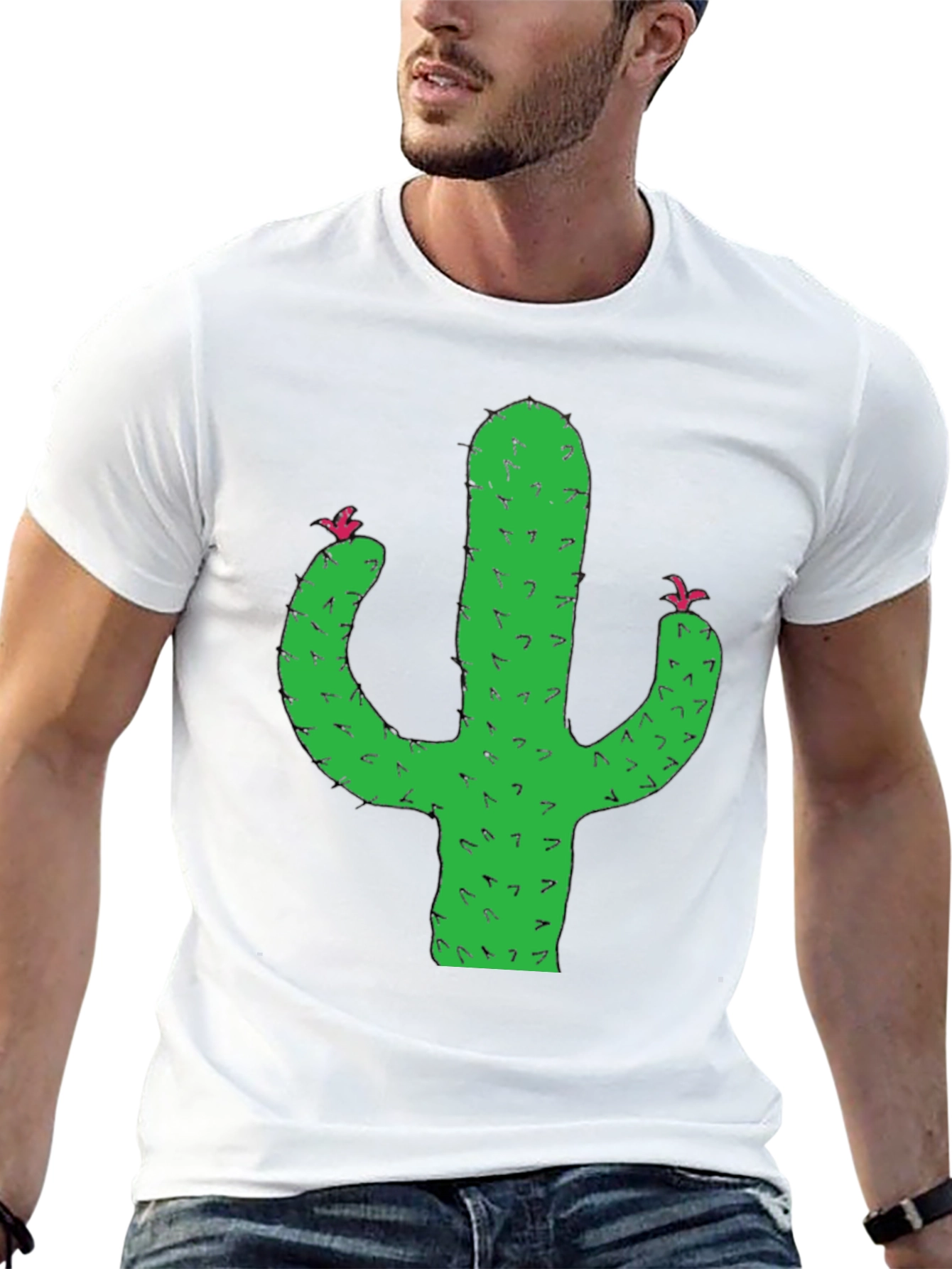 Cactus Graphic Tee - Black Short Sleeve T-Shirt