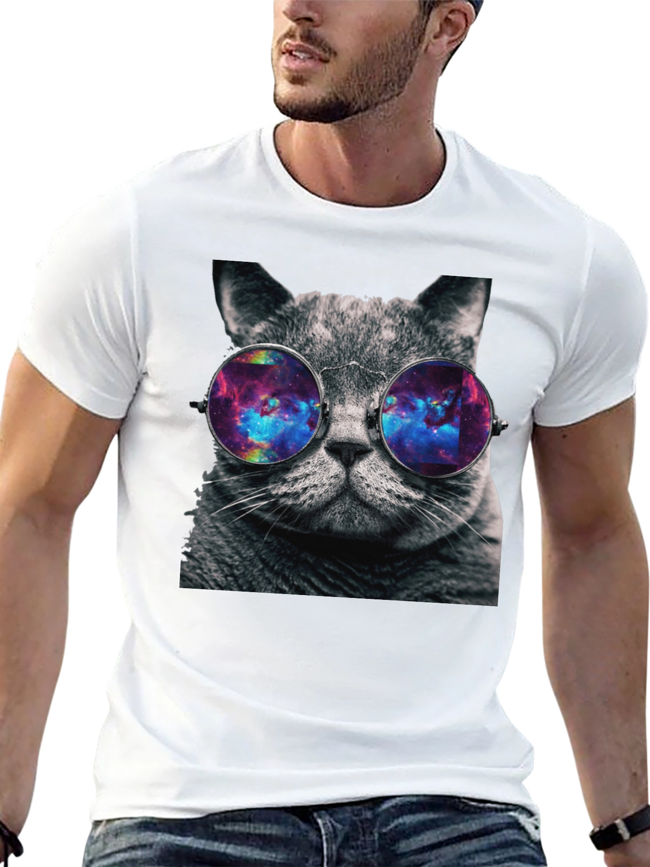 Cosmic Cat T-Shirt - Galaxy Eyewear