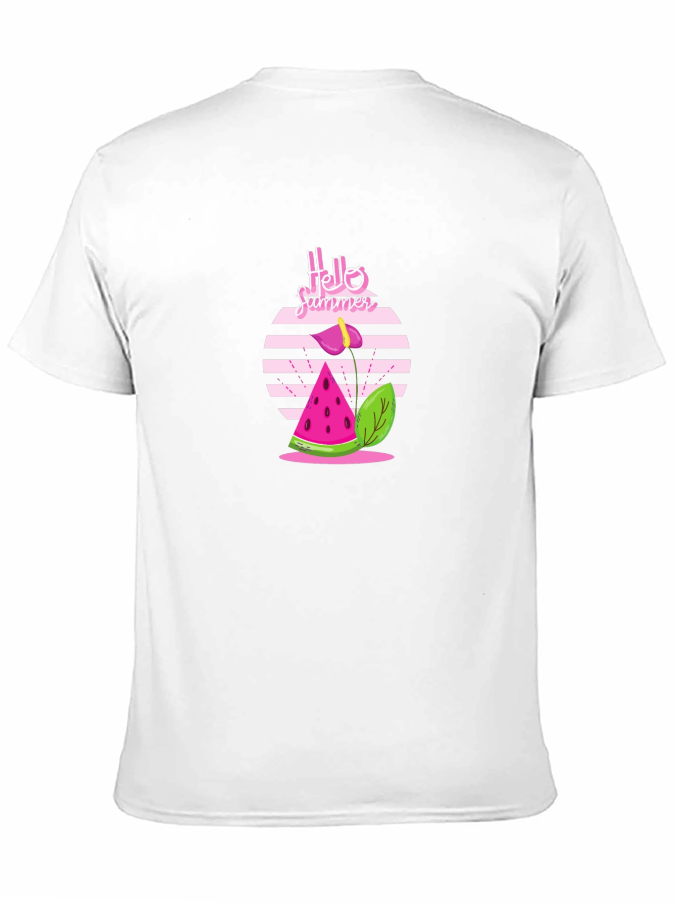 Hello Summer Graphic Tee - Casual Black T-Shirt